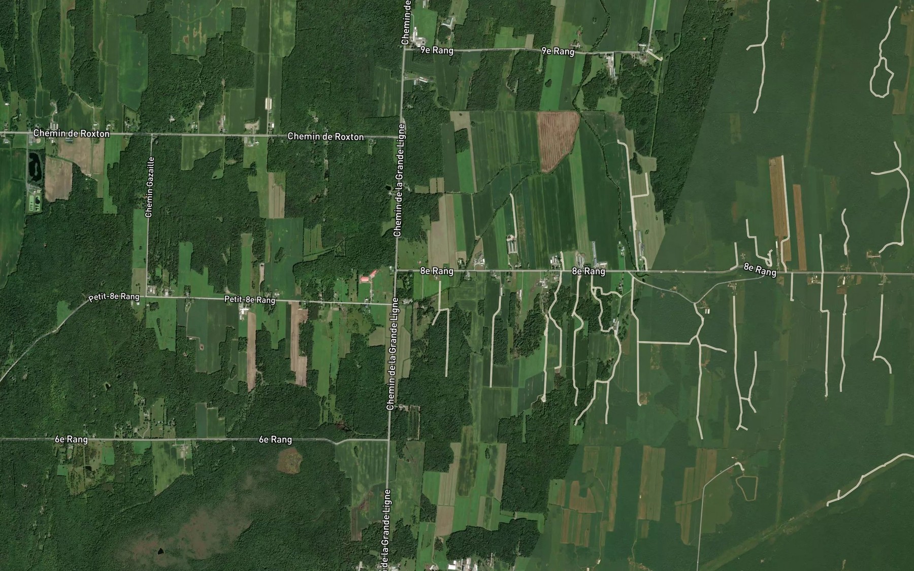 Satellite map of the Cours d'eau Gendron