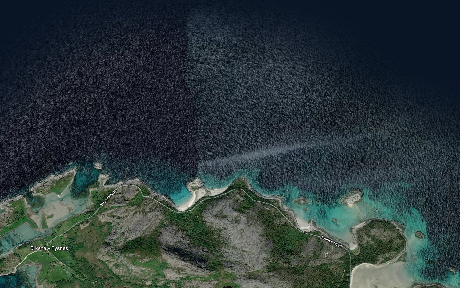 Satellite map of the Sandvikskallen