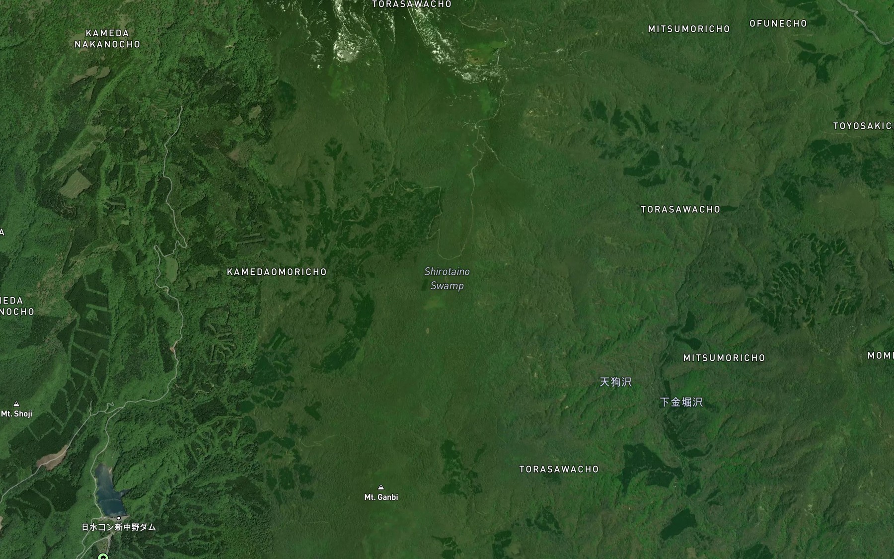 Satellite map of the Shirotaino Numa