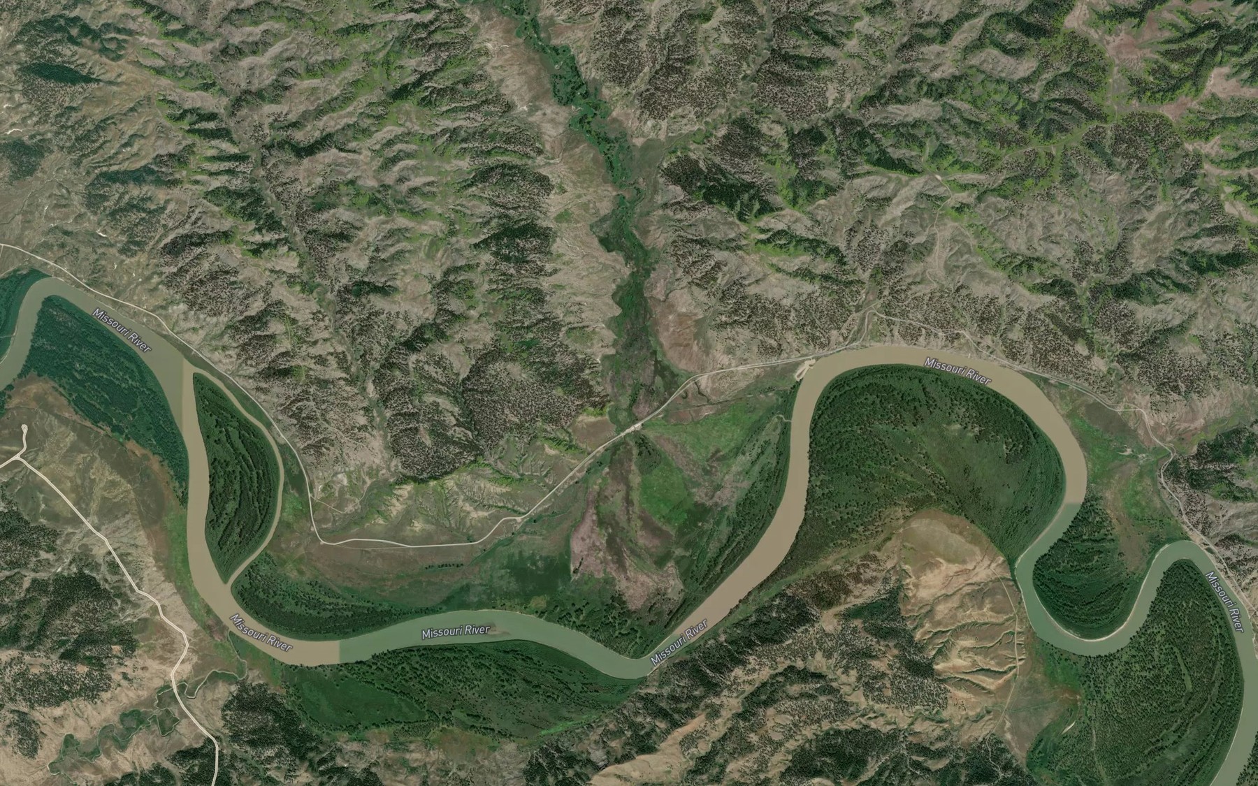 Satellite map of the Rock Creek Reservoir