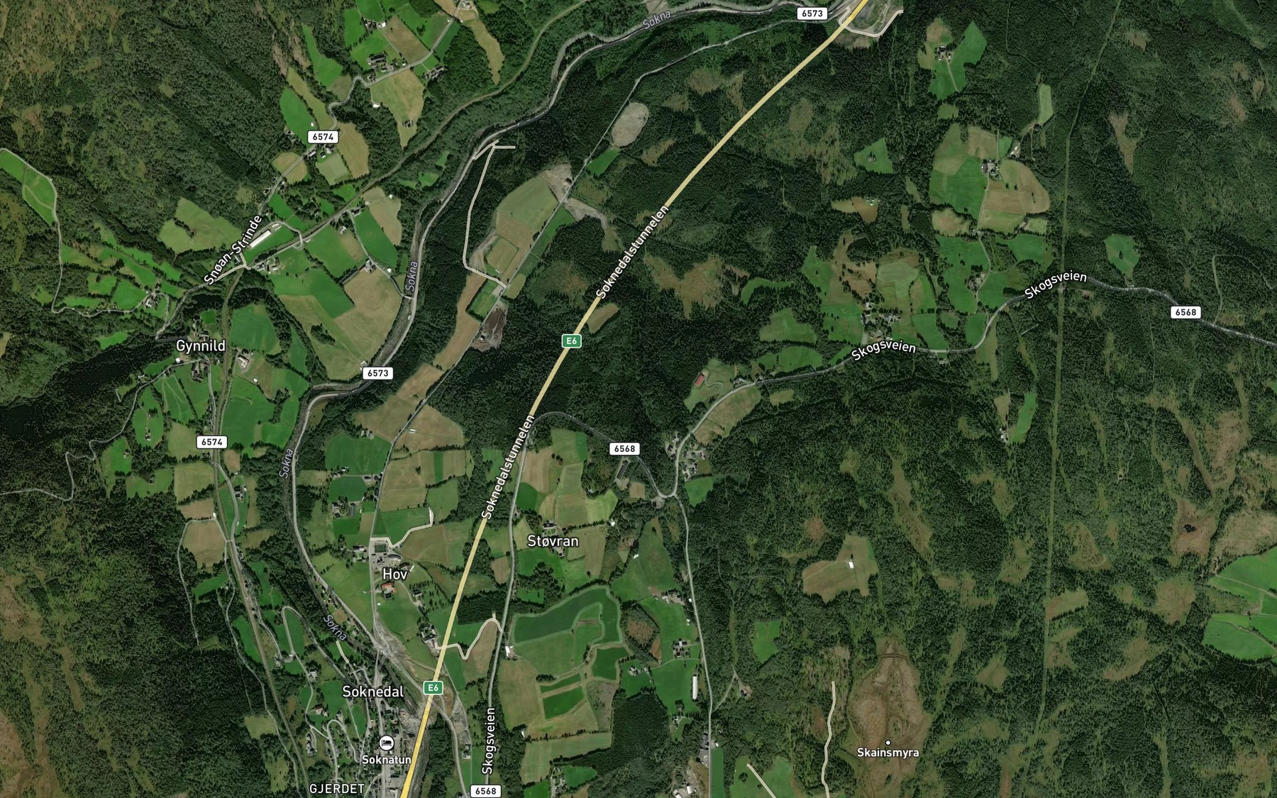 Satellite map of the Haukdola