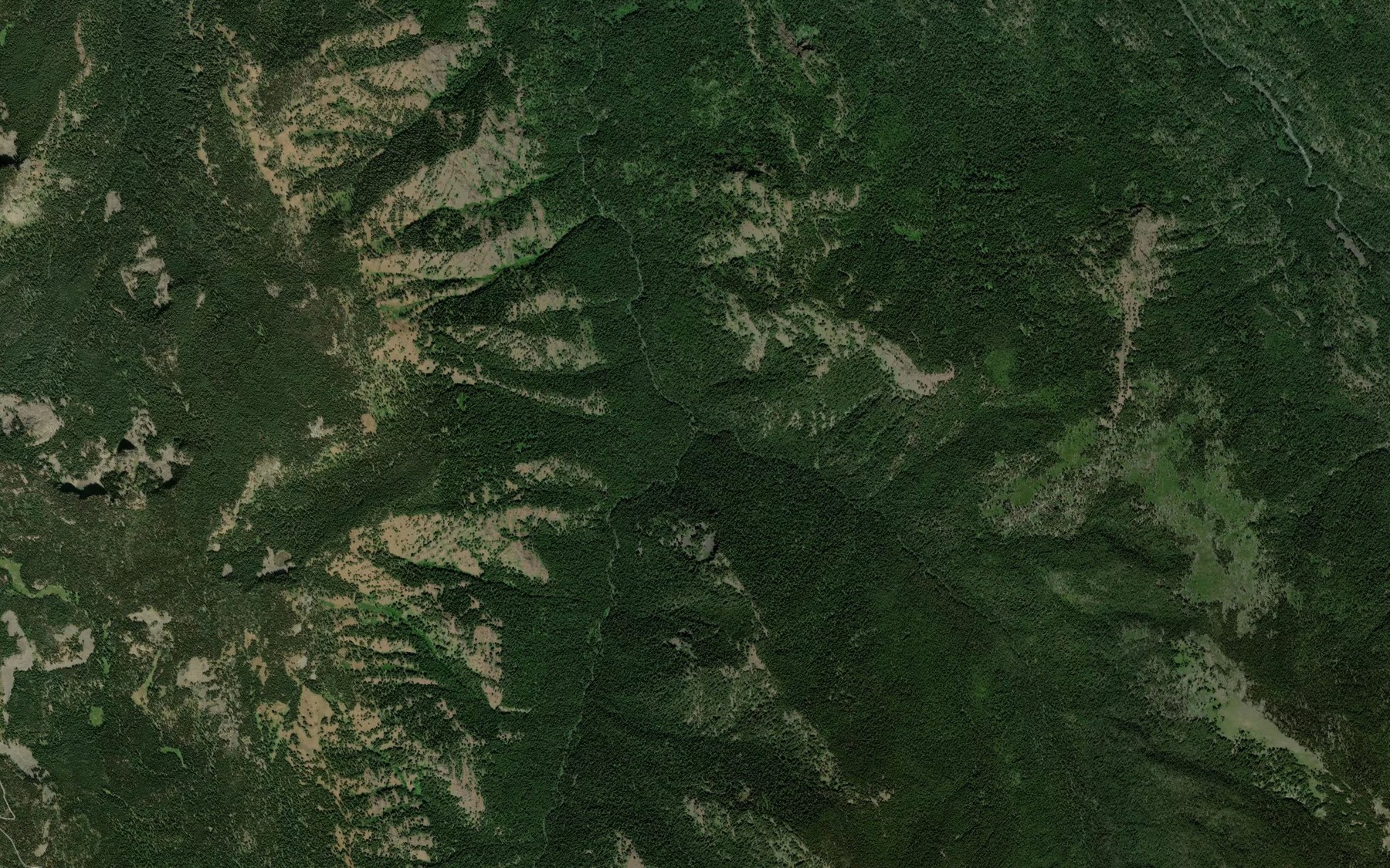 Satellite map of the Boulder Creek