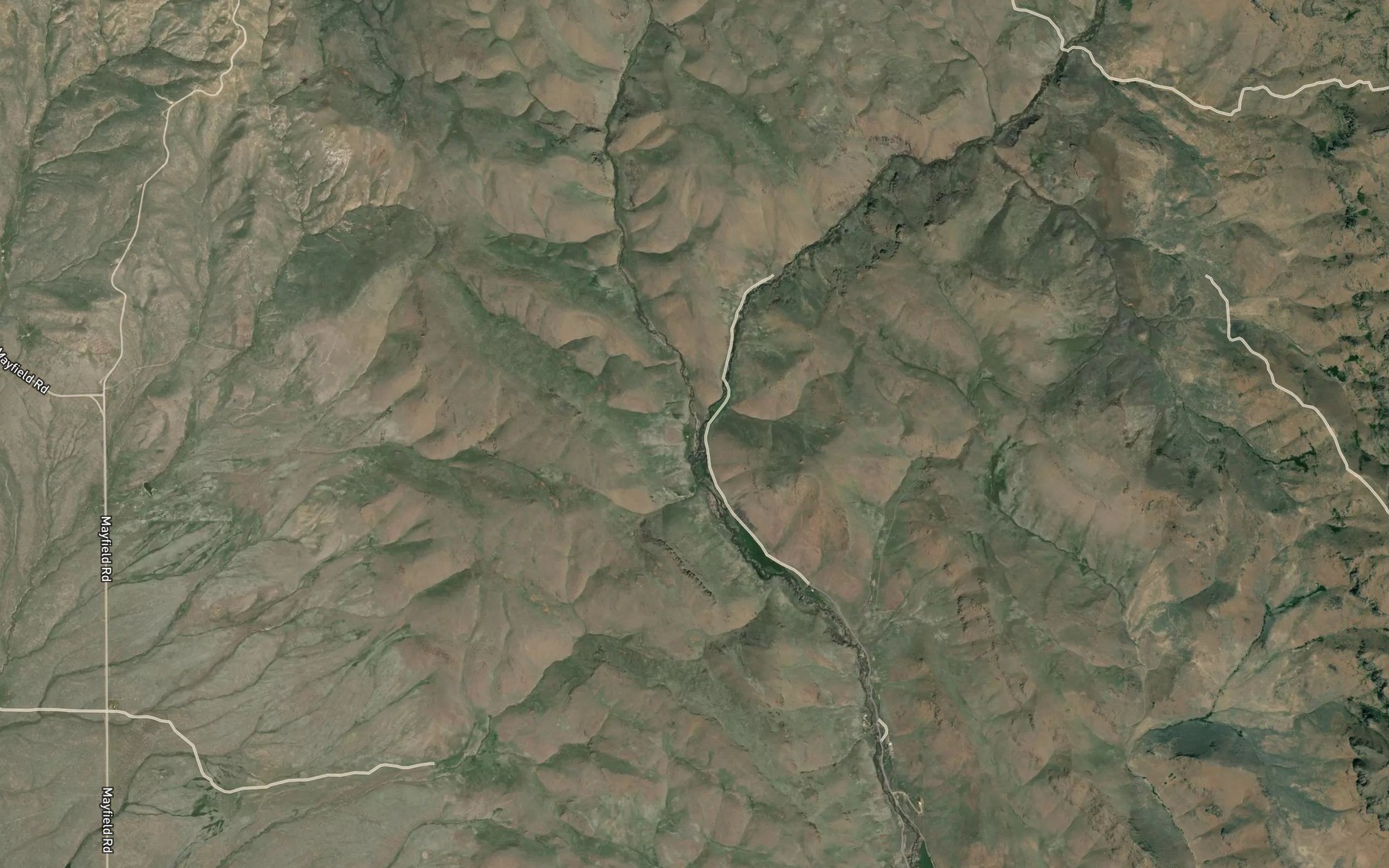 Satellite map of the Crown Creek