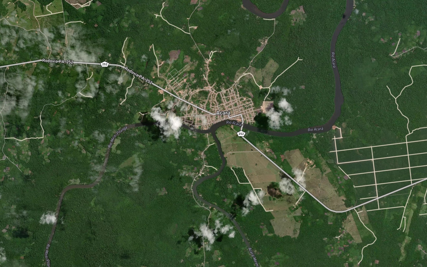 Satellite map of the Rio Acara-Mirim