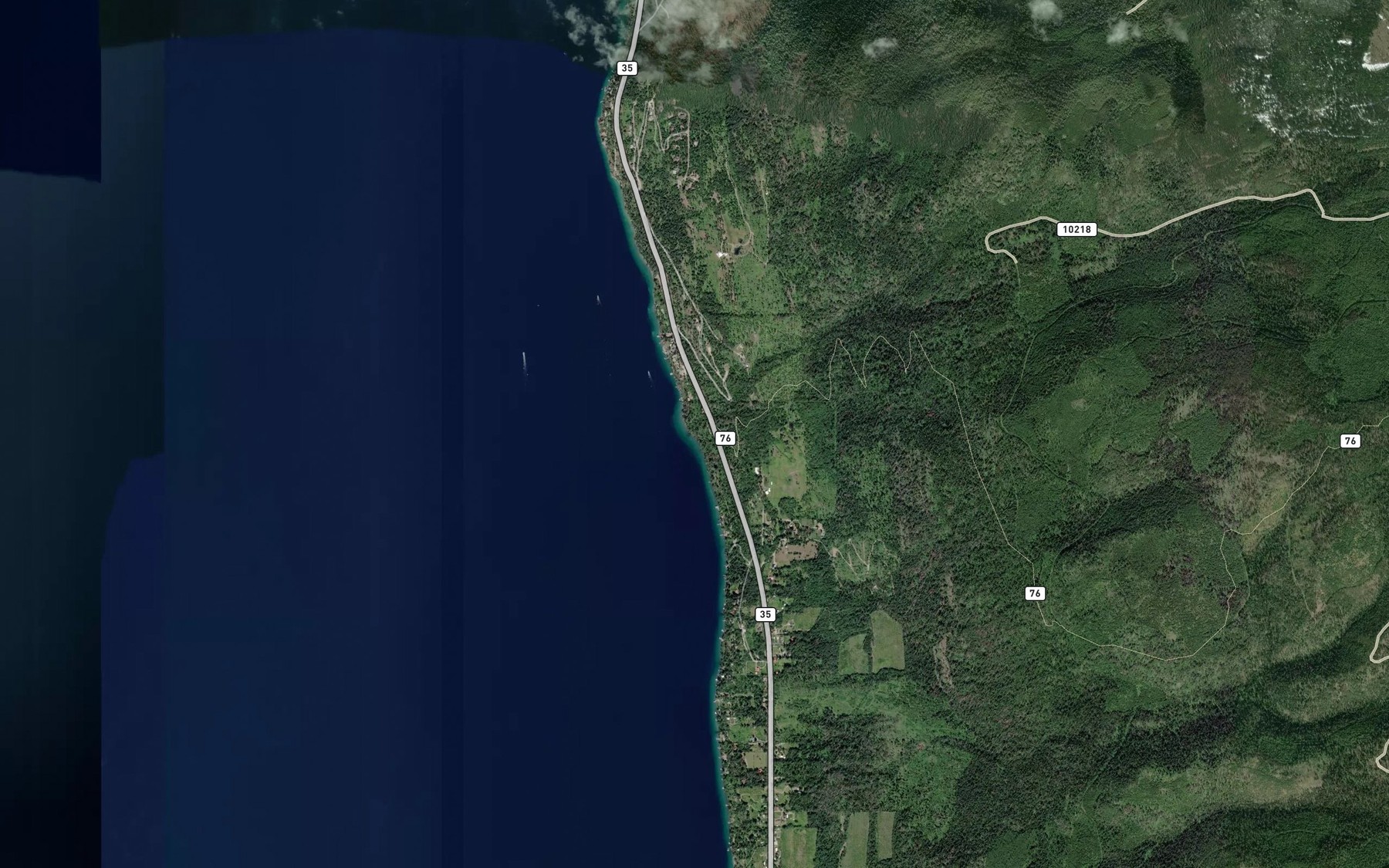 Satellite map of the Crane Creek