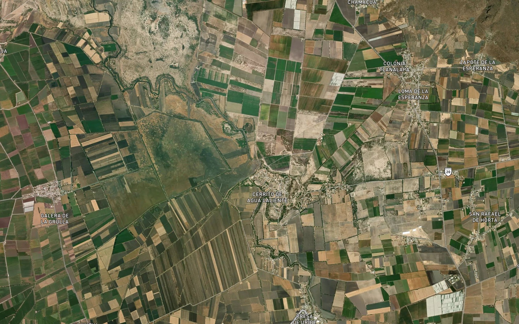 Satellite map of the La Balsa