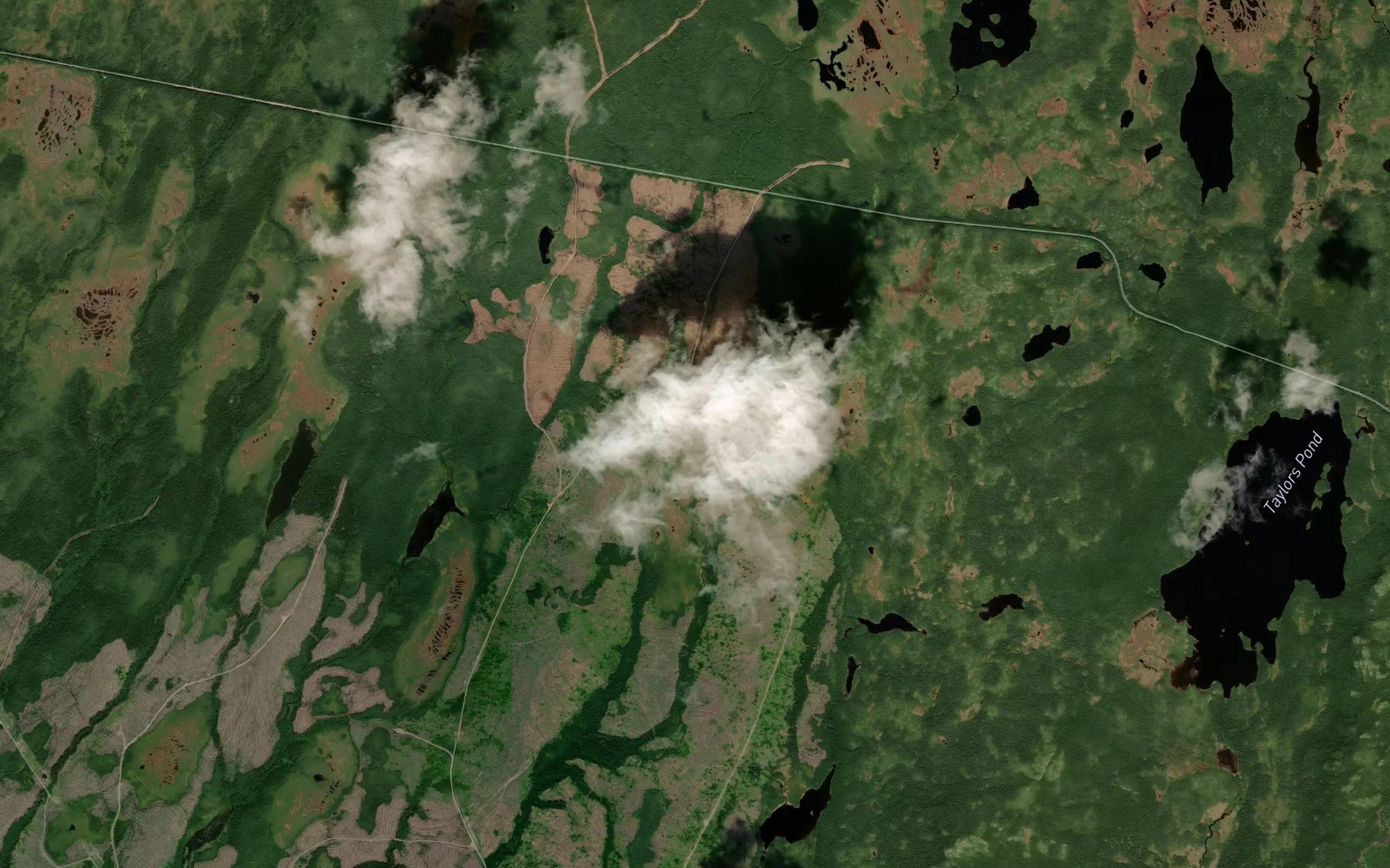 Satellite map of the Perrys Pond