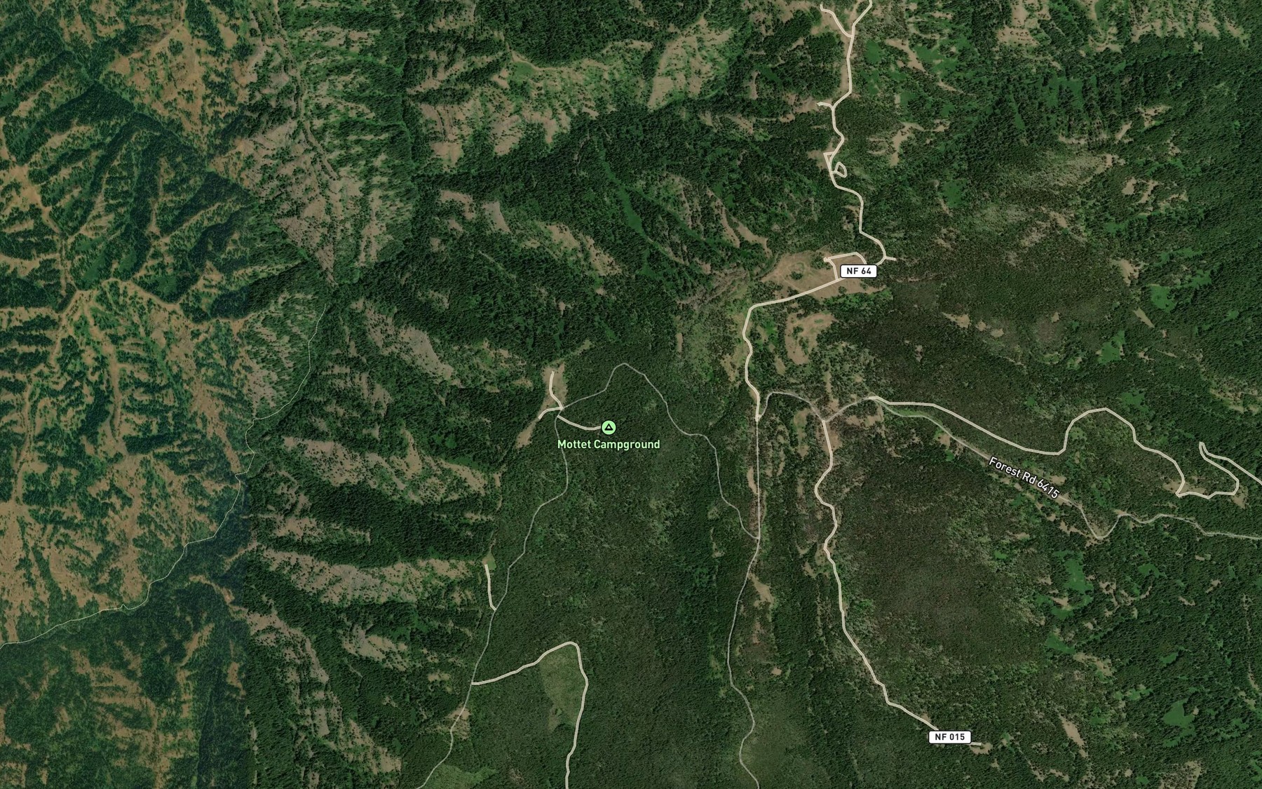 Satellite map of the Mottet Spring