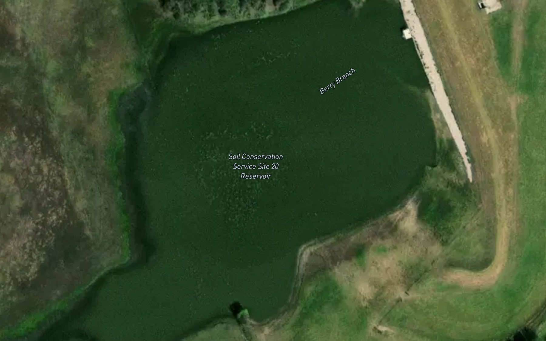 Satellite map of the Soil Conservation Service Site 20 Reservoir