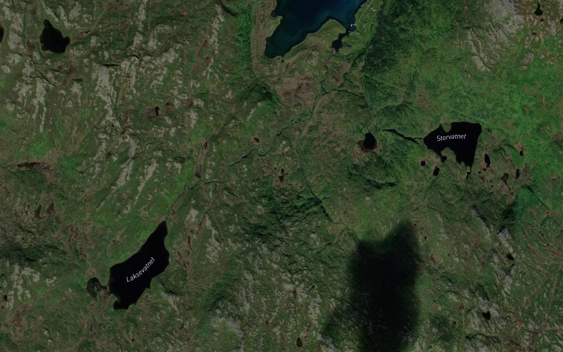 Satellite map of the Gjertrudvatnet