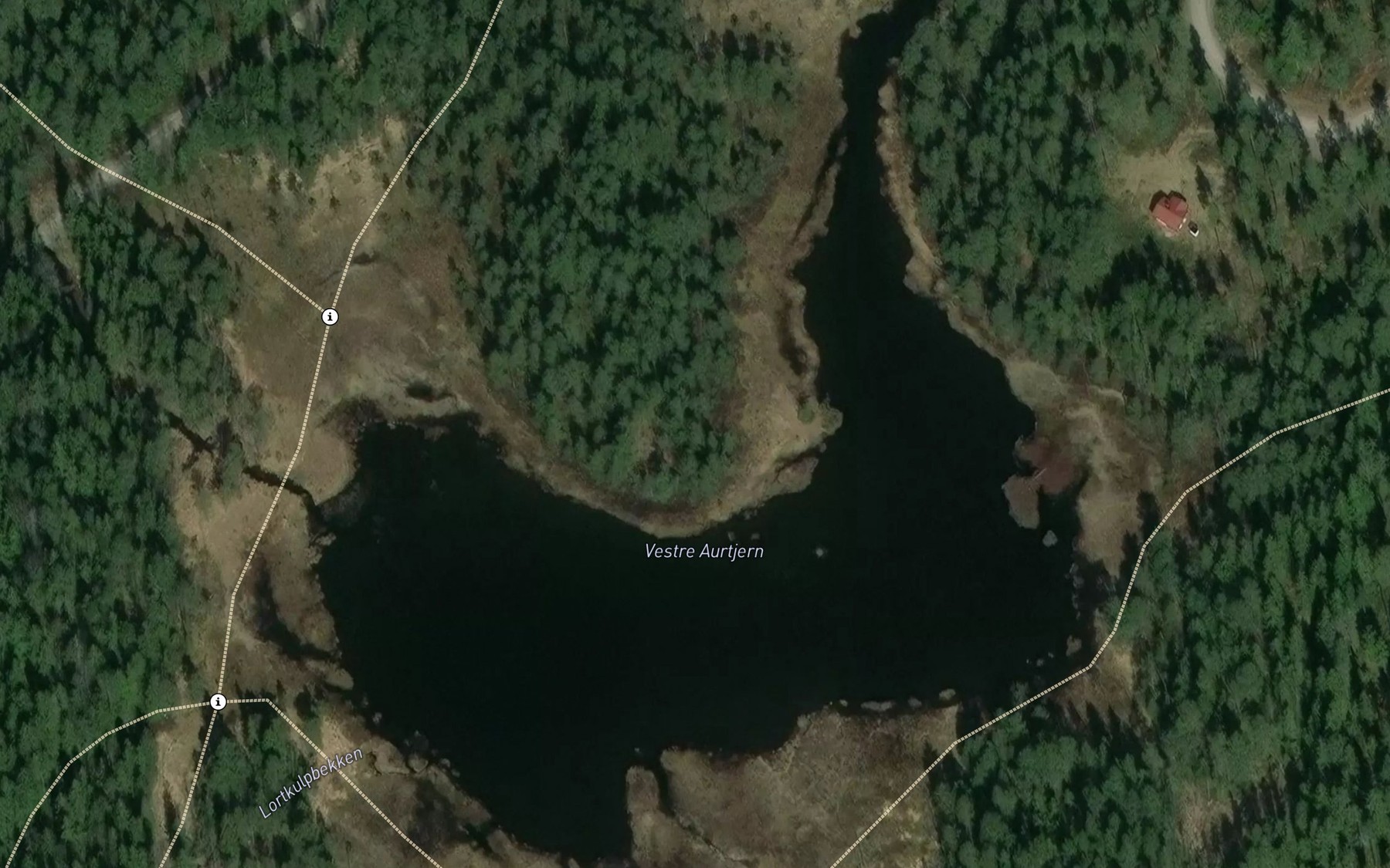 Satellite map of the Aurtjern
