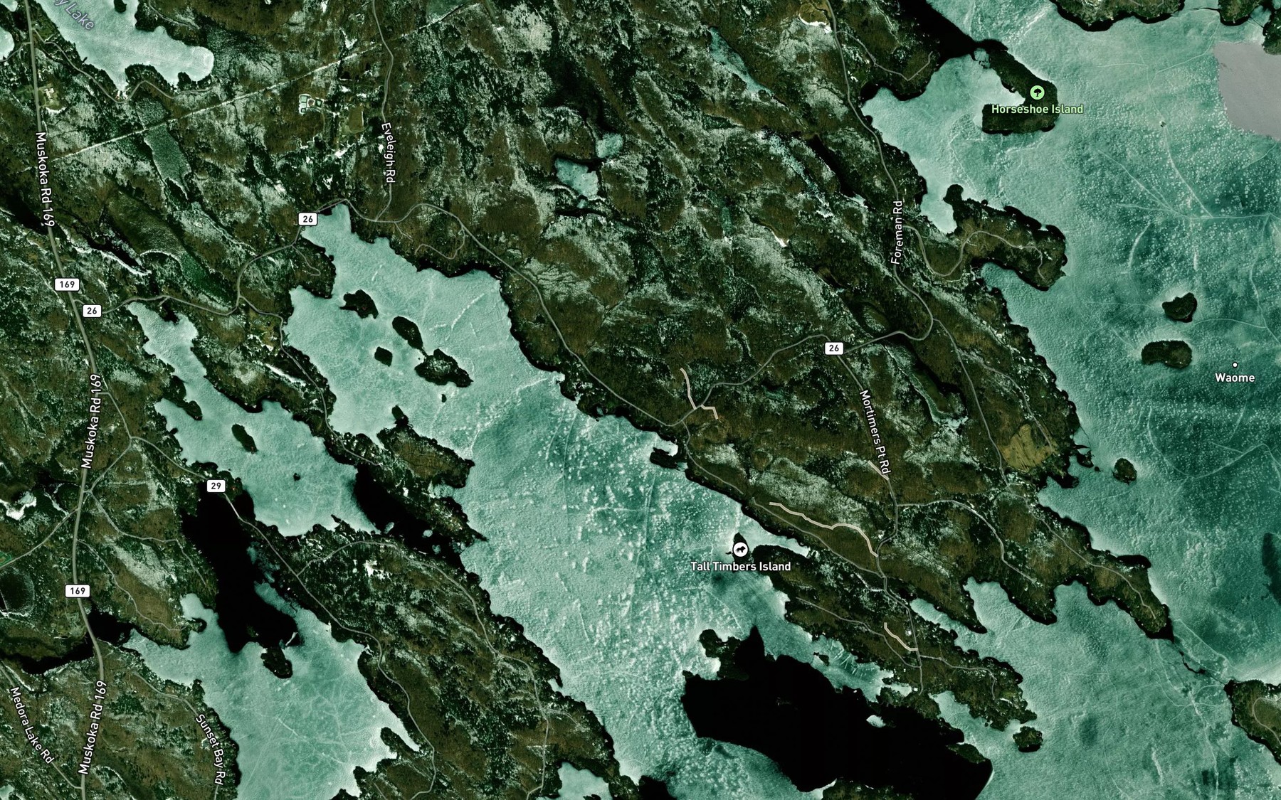 Satellite map of the North Bay