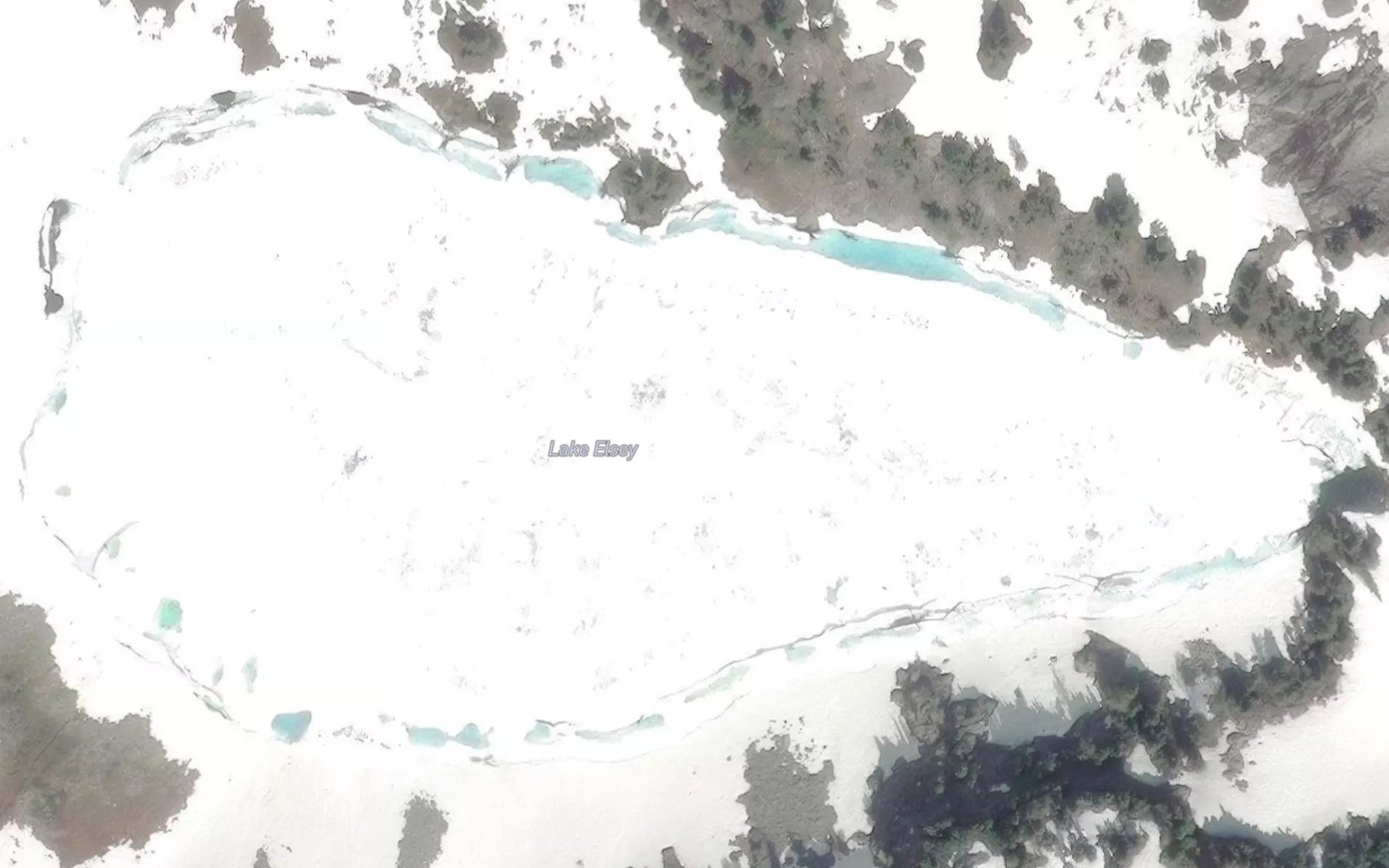 Satellite map of the Lake Elsey