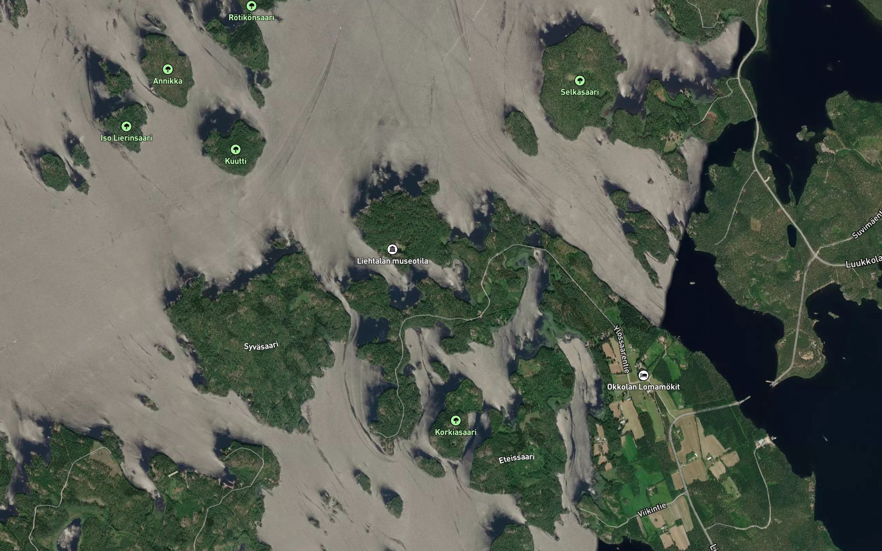 Satellite map of the Yloslampi