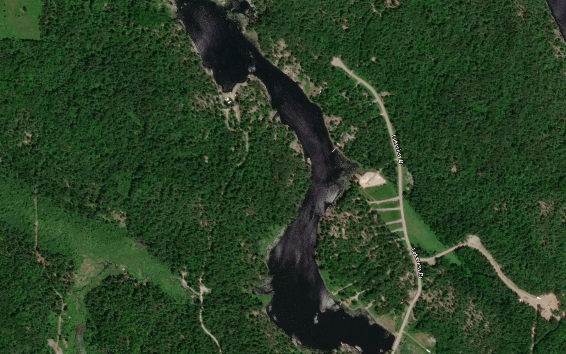 Satellite map of the Courchesne's Lake