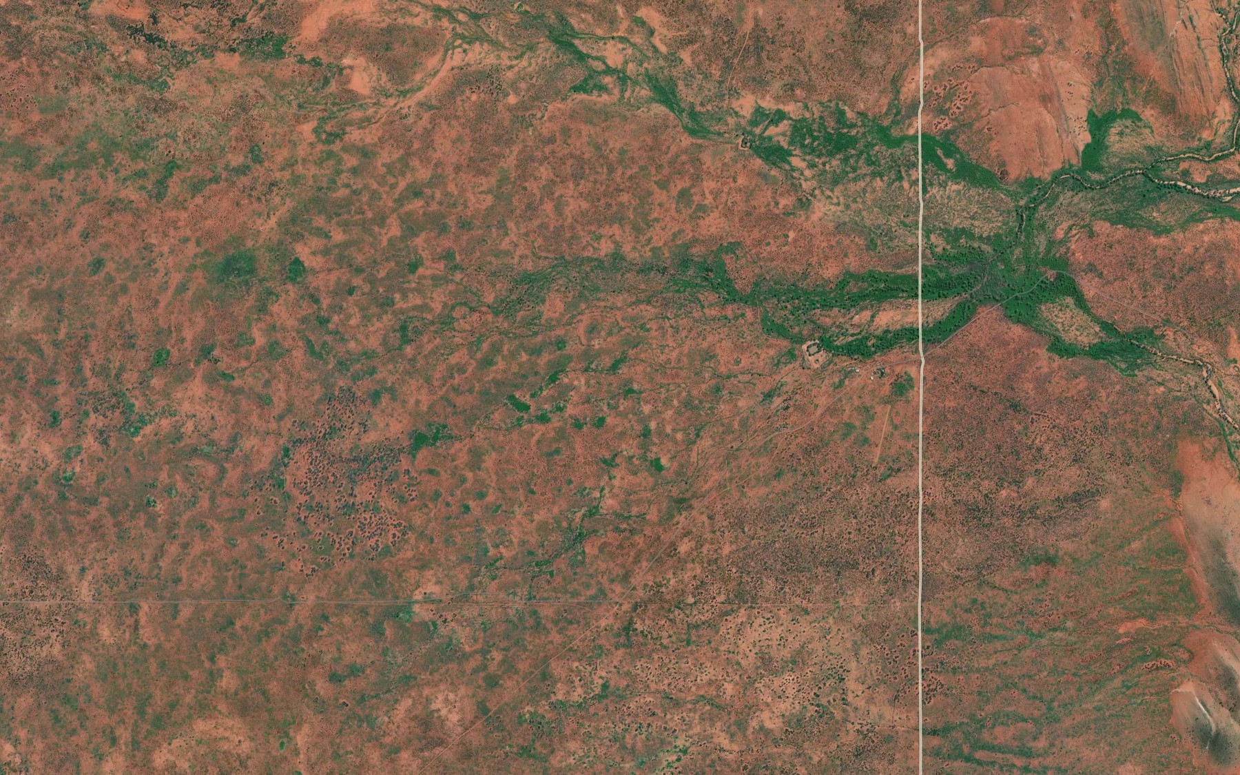 Satellite map of the Nootumbulla Creek
