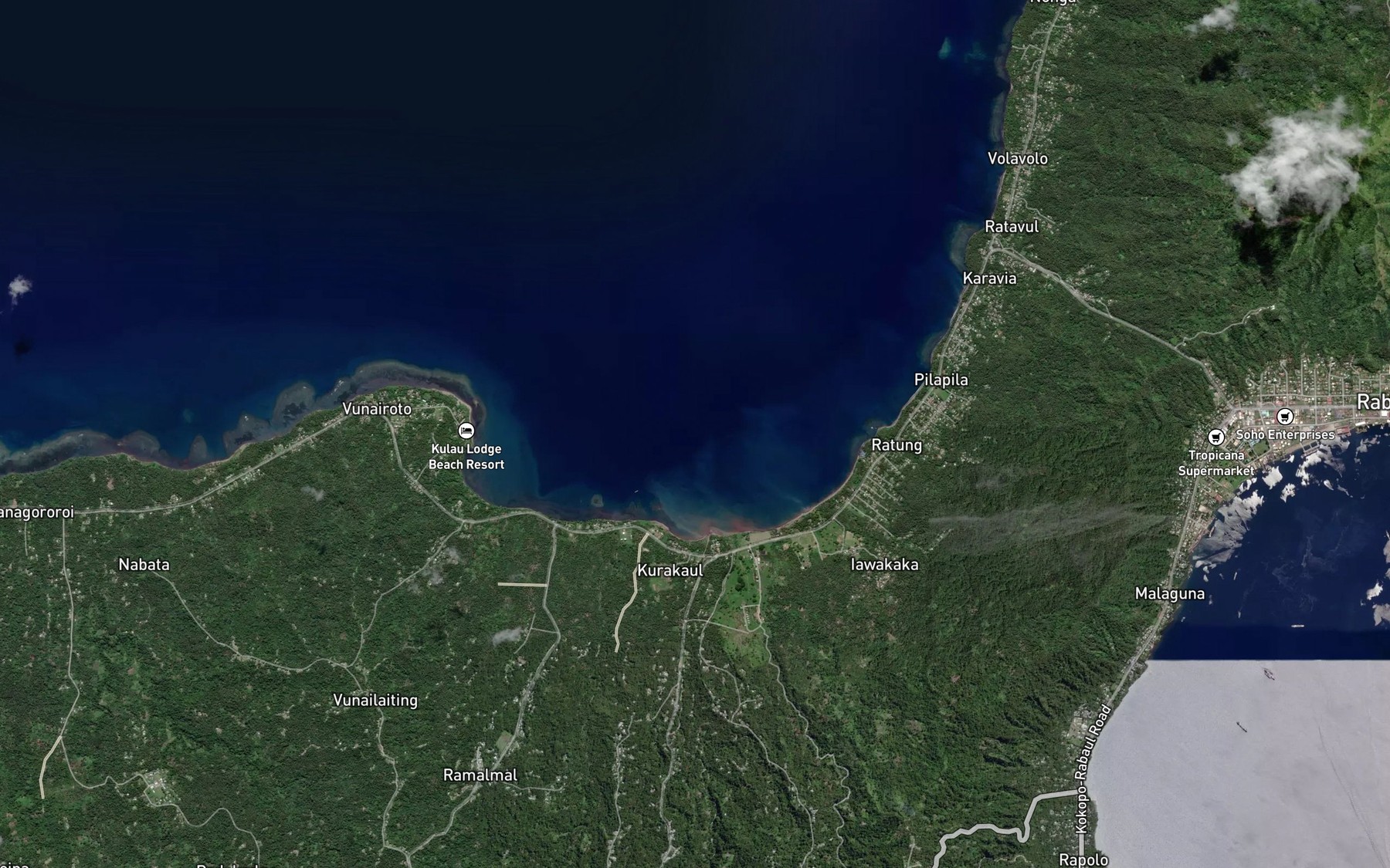 Satellite map of the Talili Bay