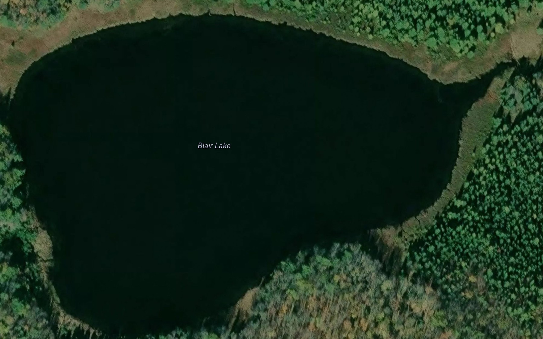 Satellite map of the Blair Lake