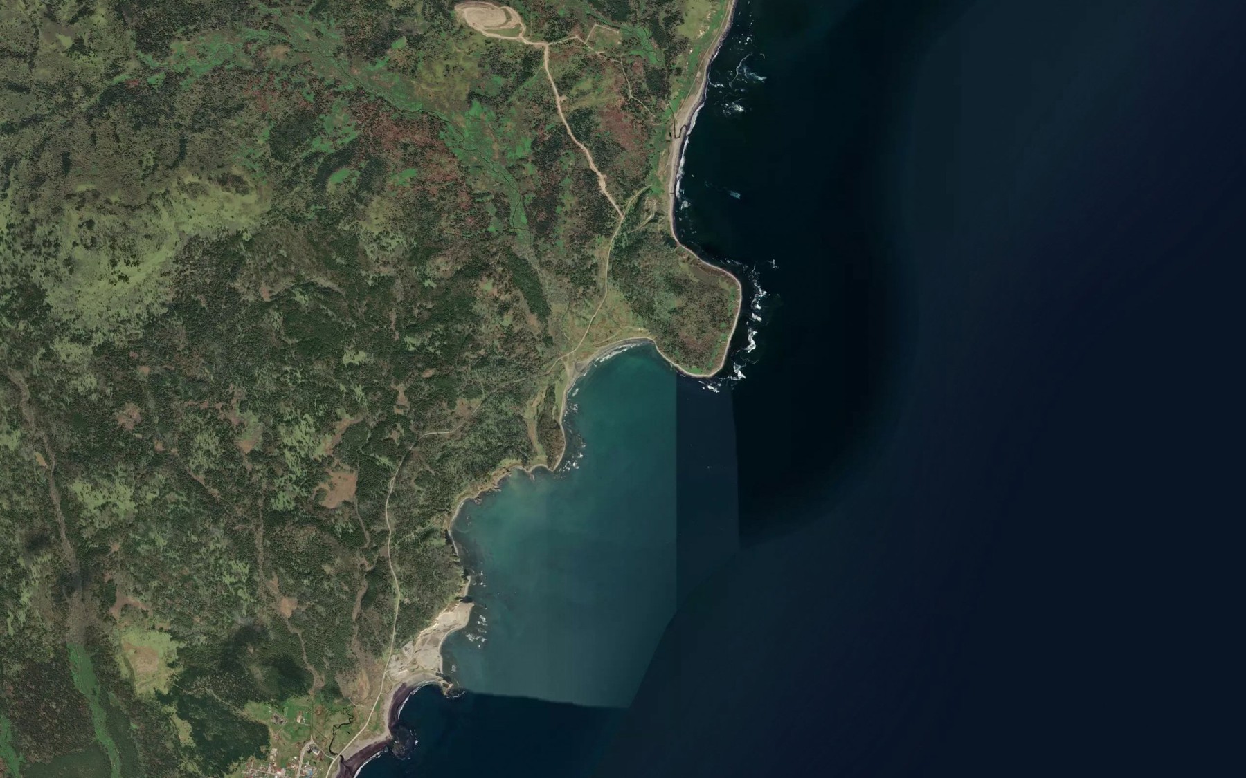Satellite map of the Bukhta Kosmodem'yanskaya