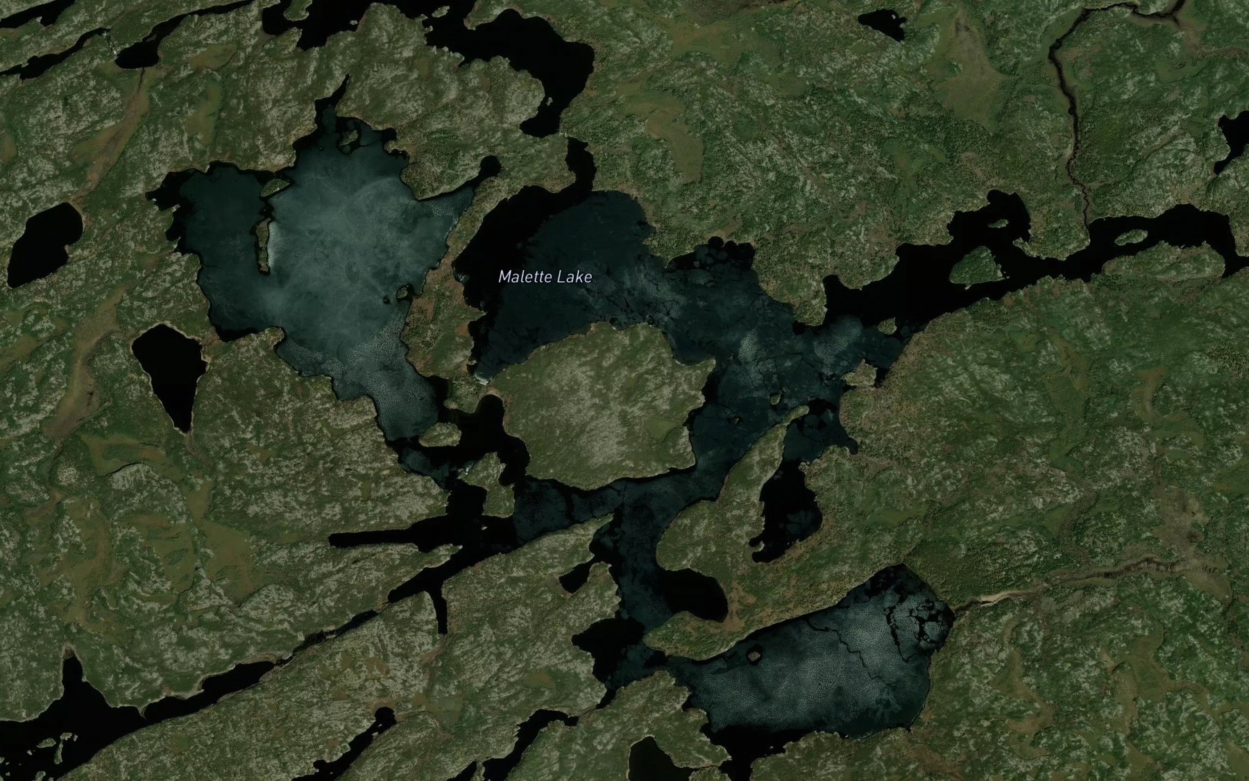 Satellite map of the Malette Lake