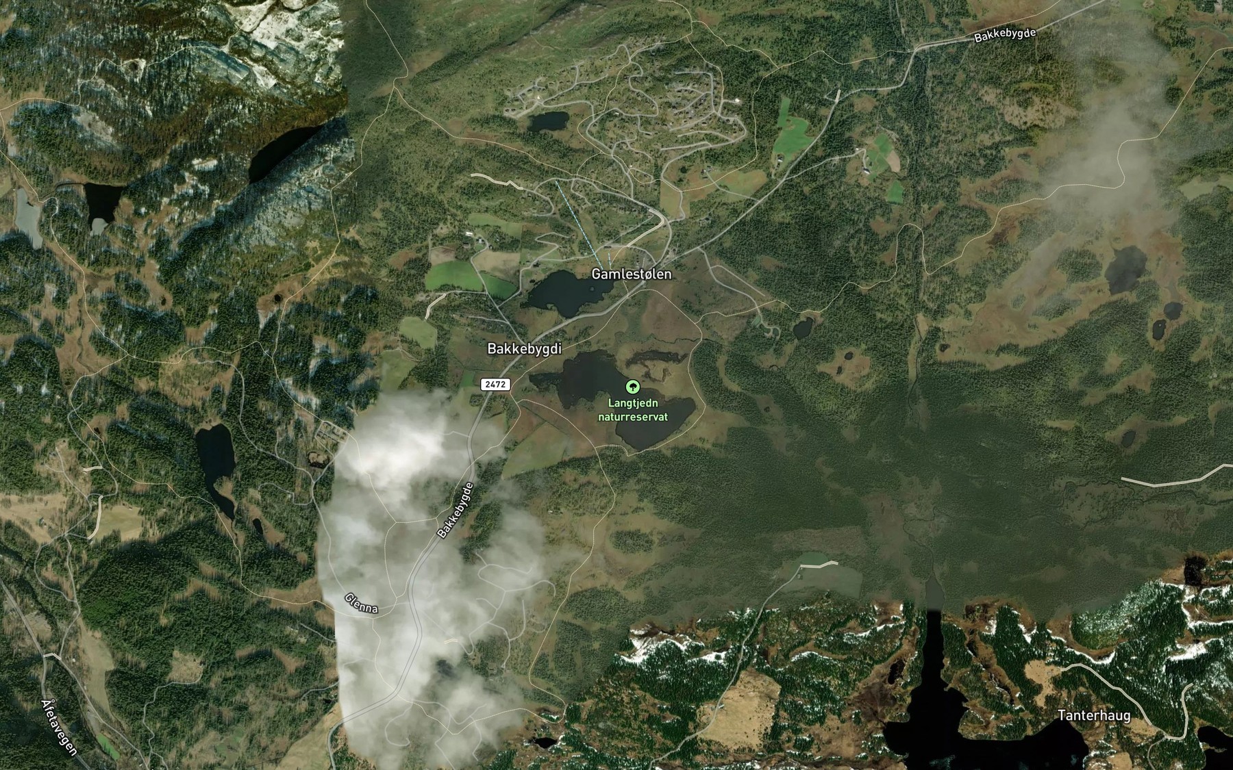 Satellite map of the Langtjednet