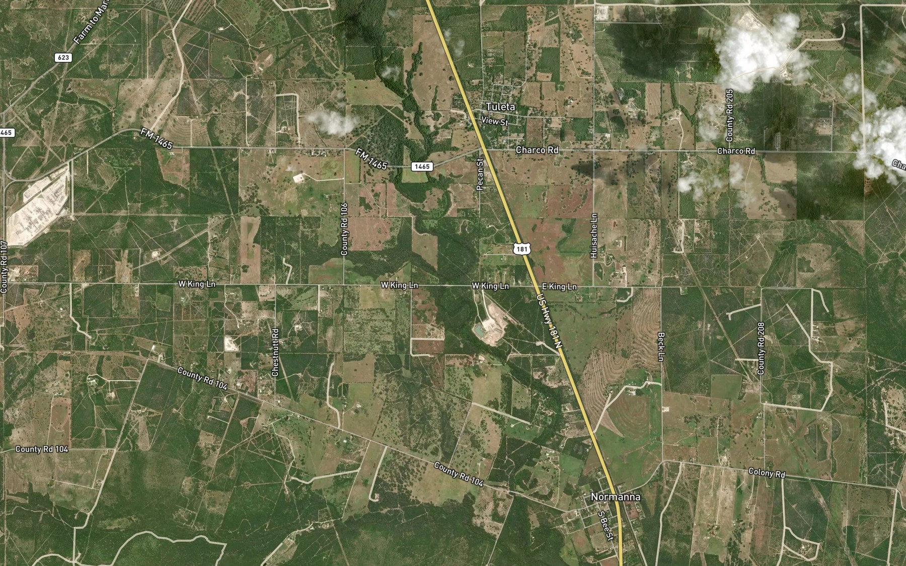 Satellite map of the Toro Creek