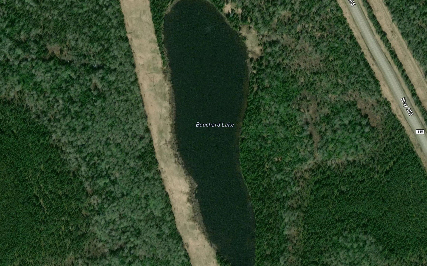 Satellite map of the Bouchard Lake