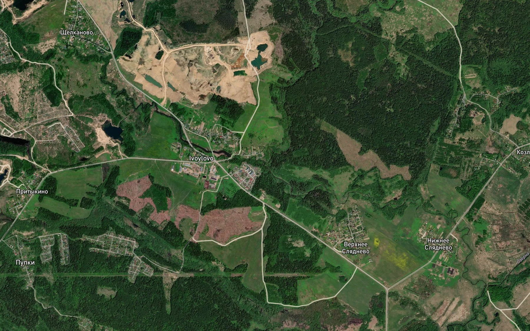 Satellite map of the Gryada