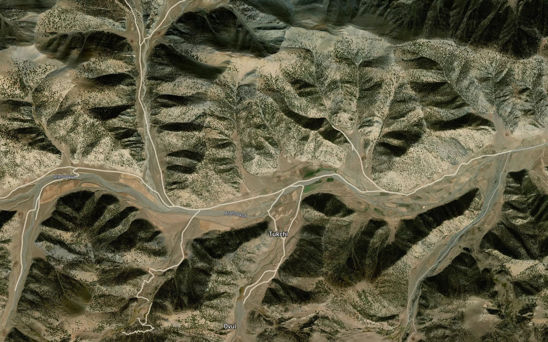 Satellite map of the Tokche