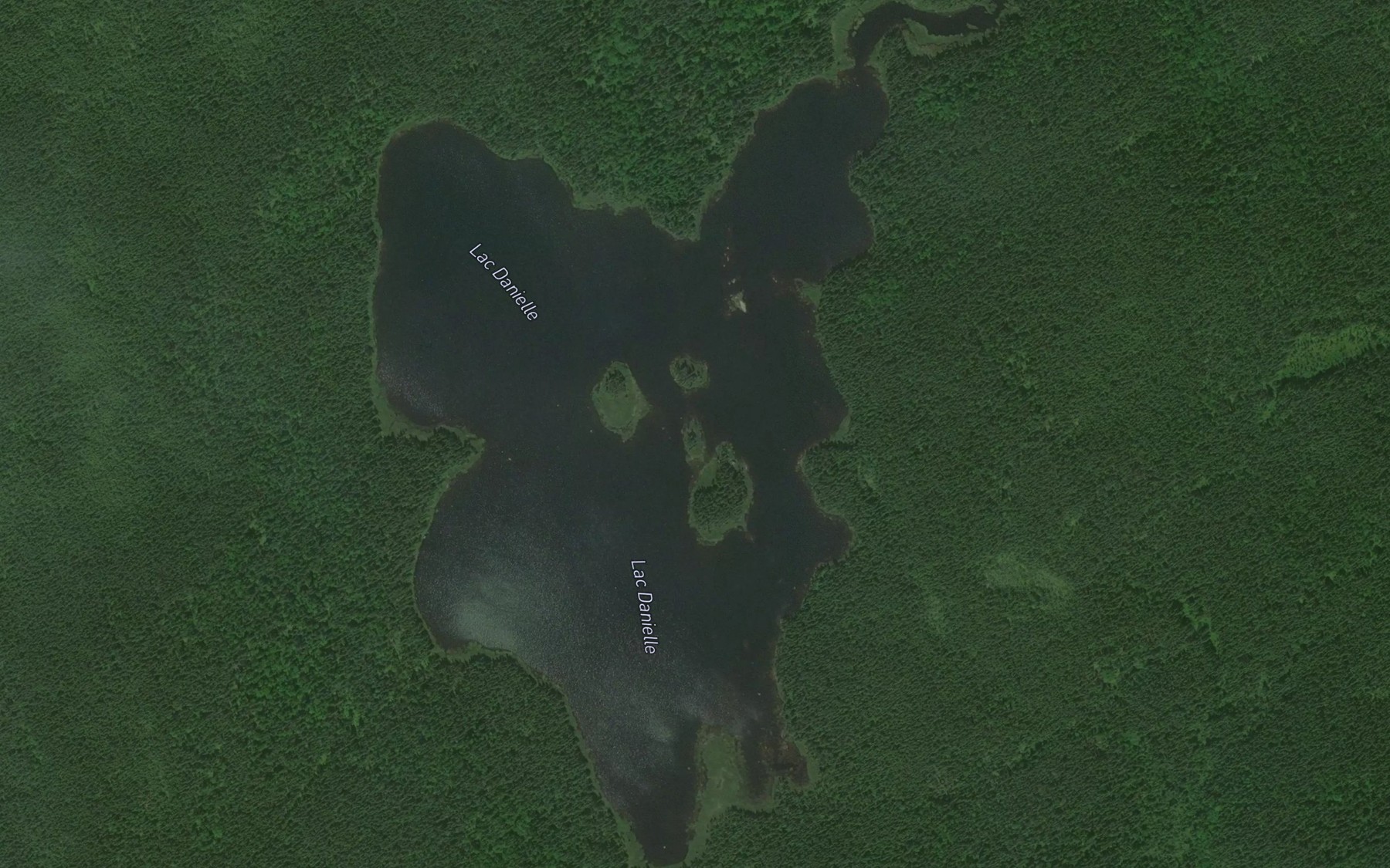 Satellite map of the Lac Danielle