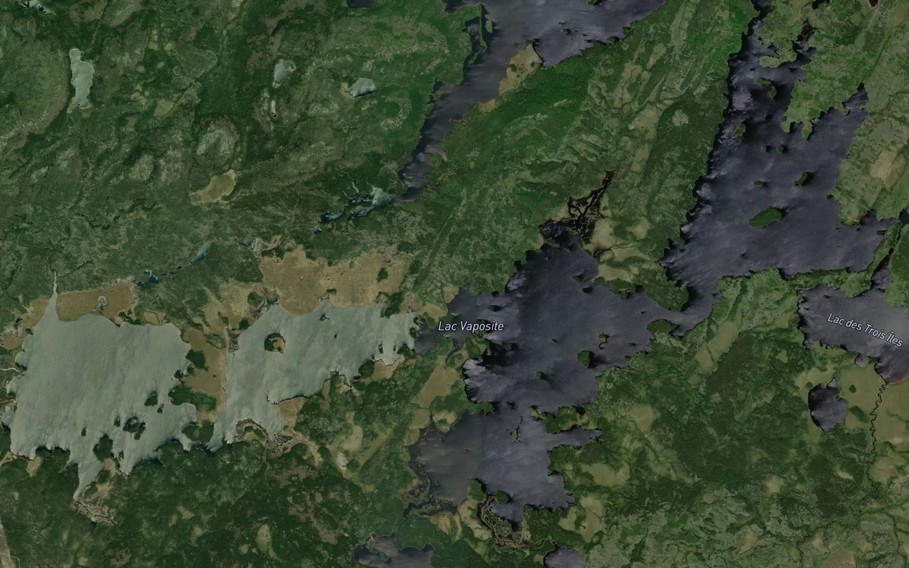 Satellite map of the Lac Waposite