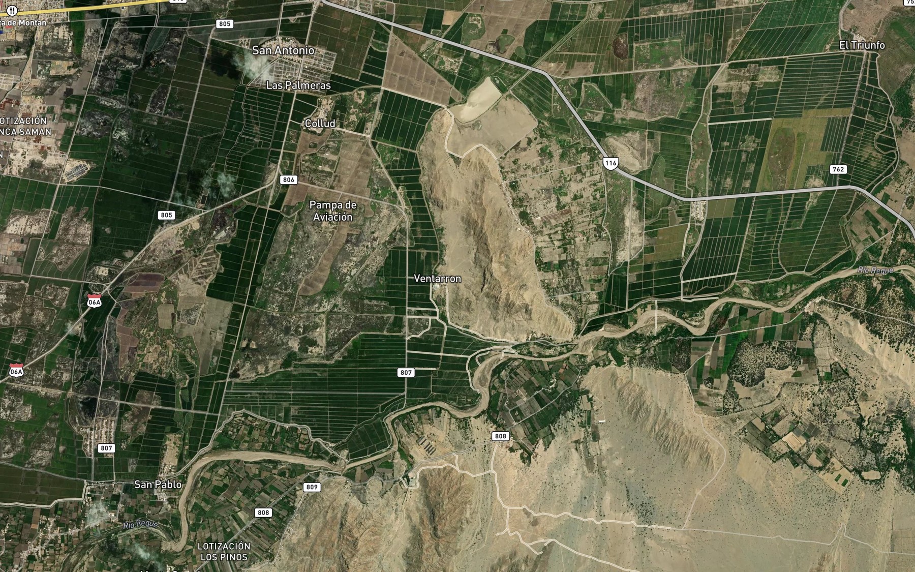 Satellite map of the Acequia Guayaquiles