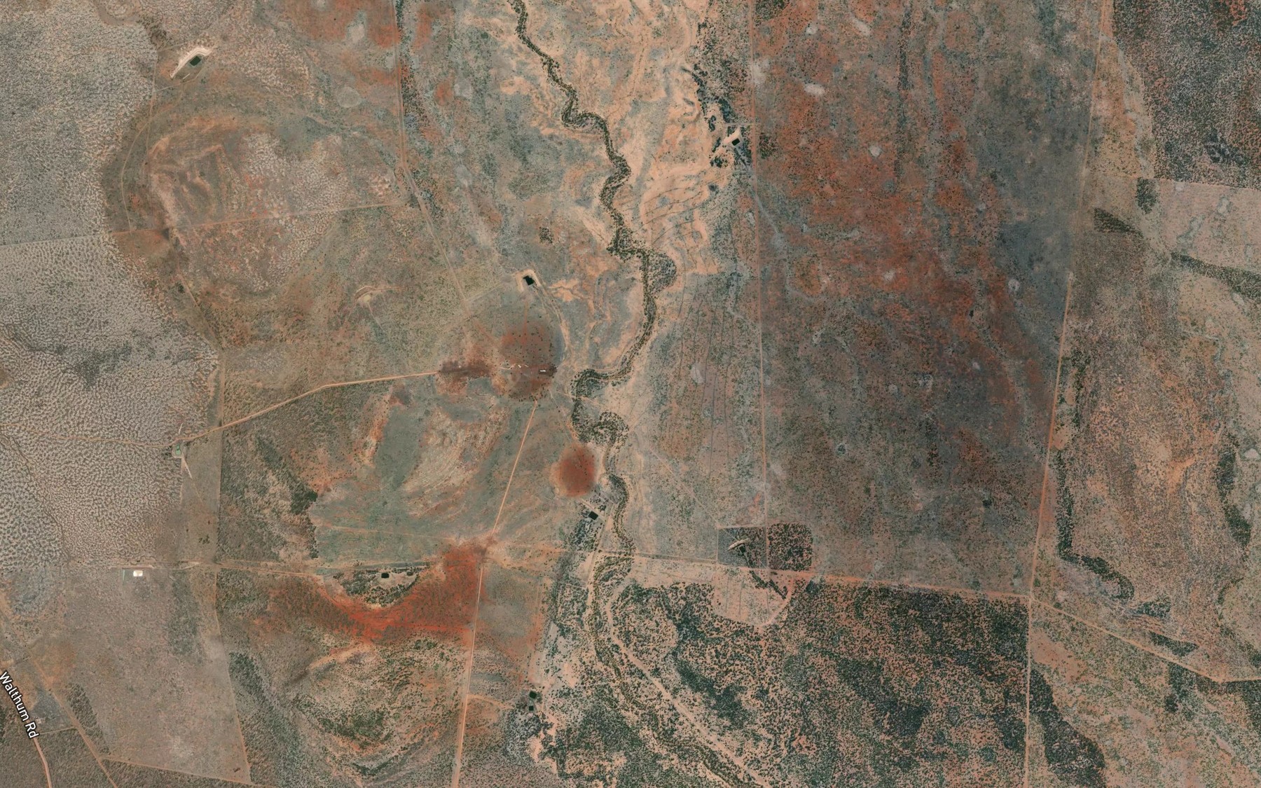 Satellite map of the Sixteen Mile Creek