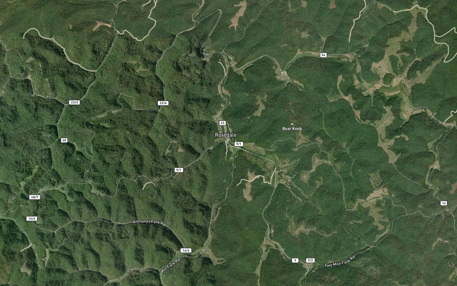 Satellite map of the Barn Run