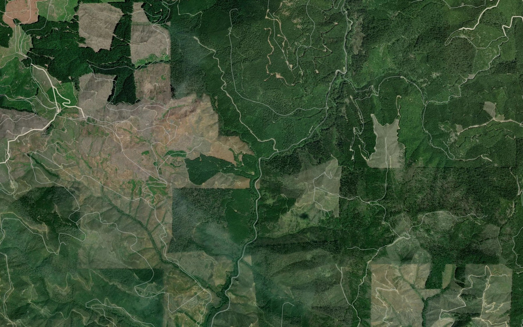 Satellite map of the Northeast Fork Rock Creek