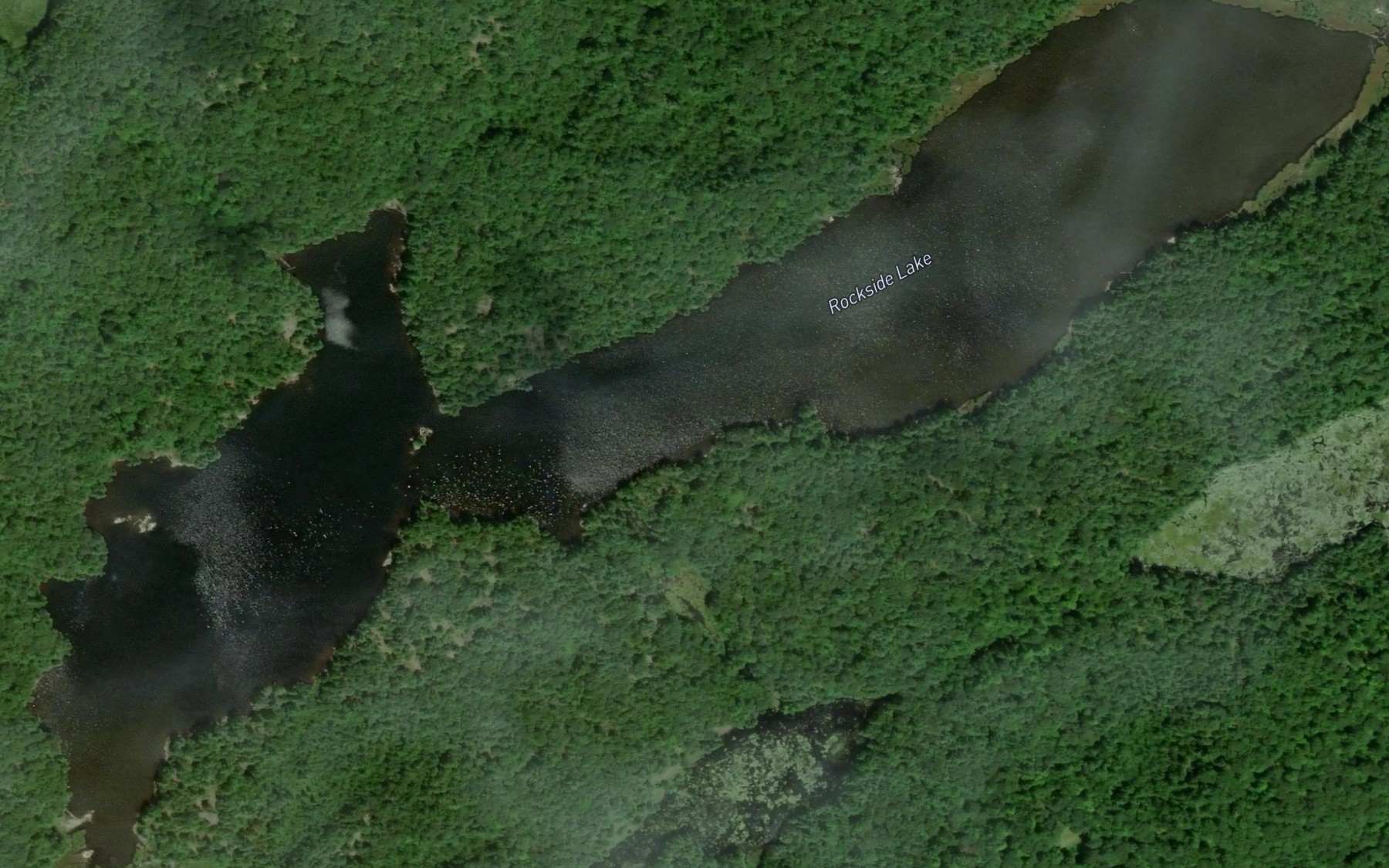 Satellite map of the Rockside Lake