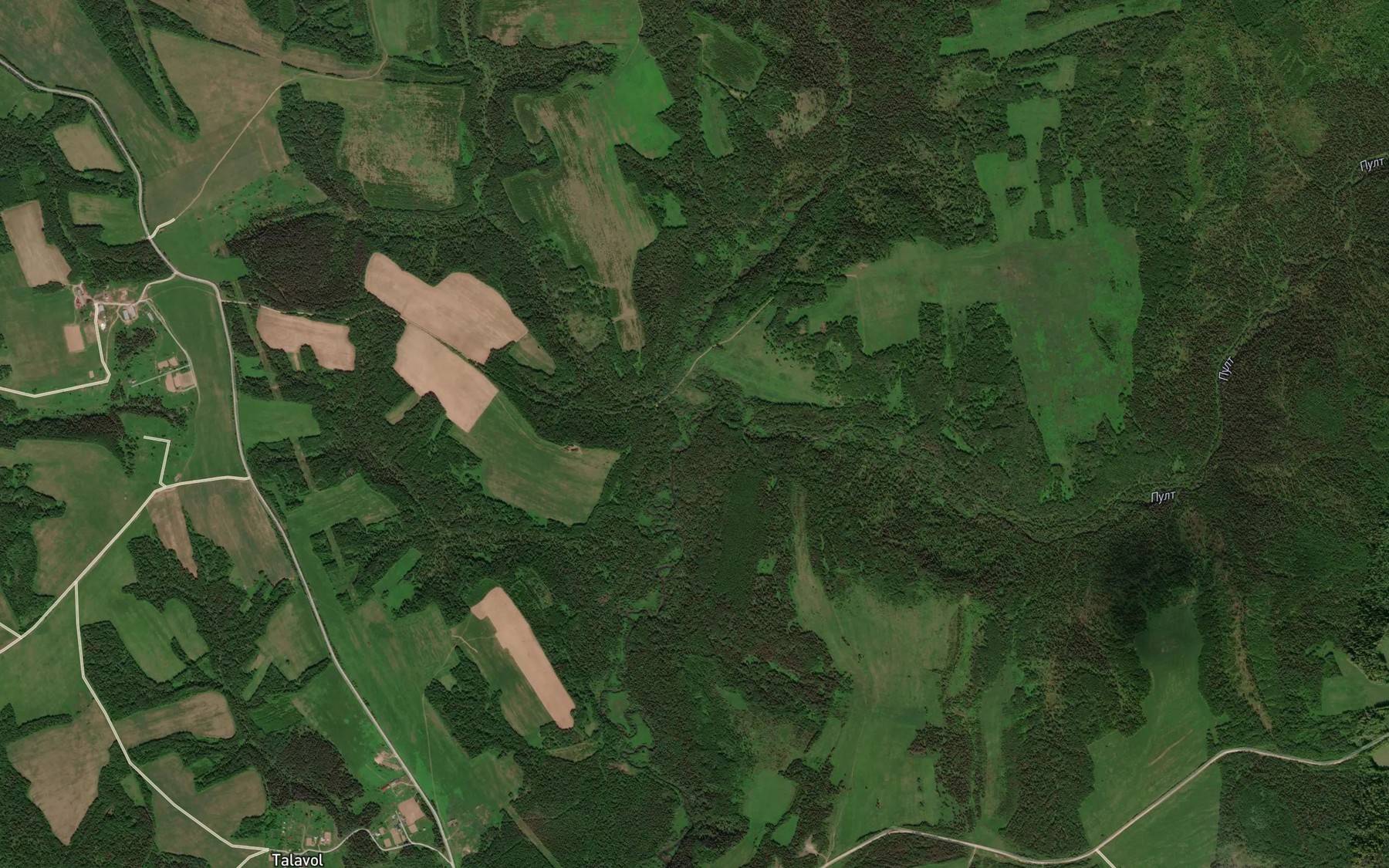 Satellite map of the Yuzhnyy Pult