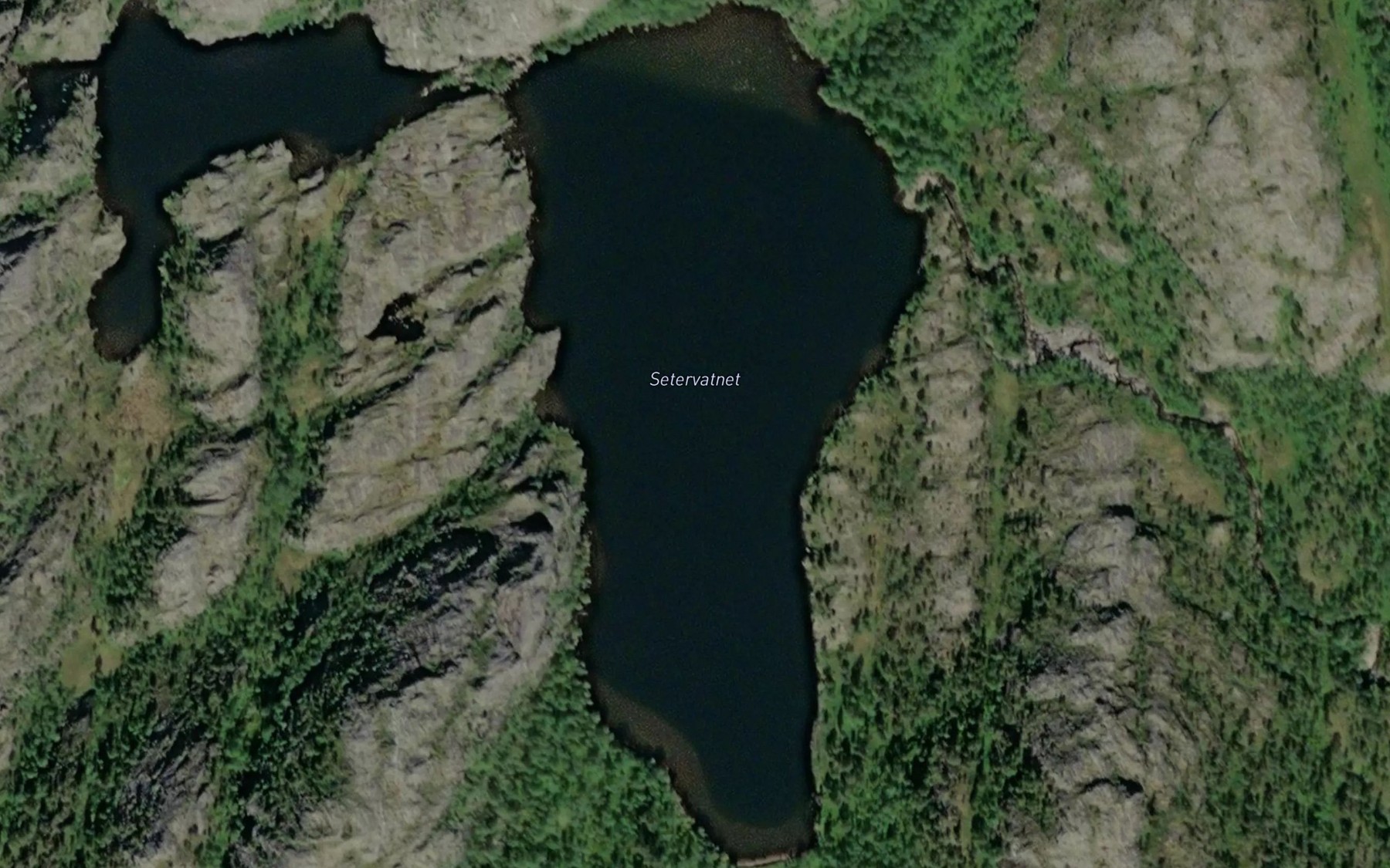 Satellite map of the Saetervatnet