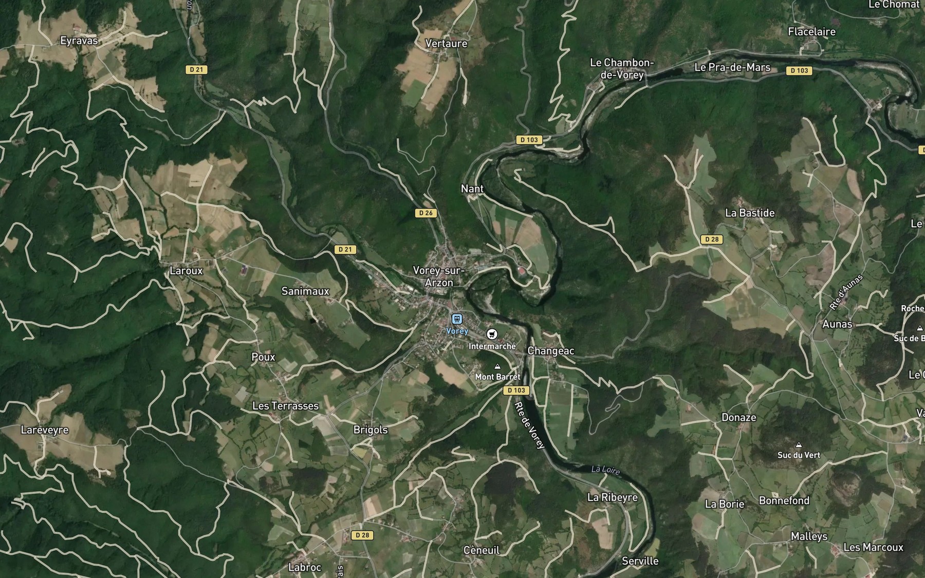 Satellite map of the Arzon