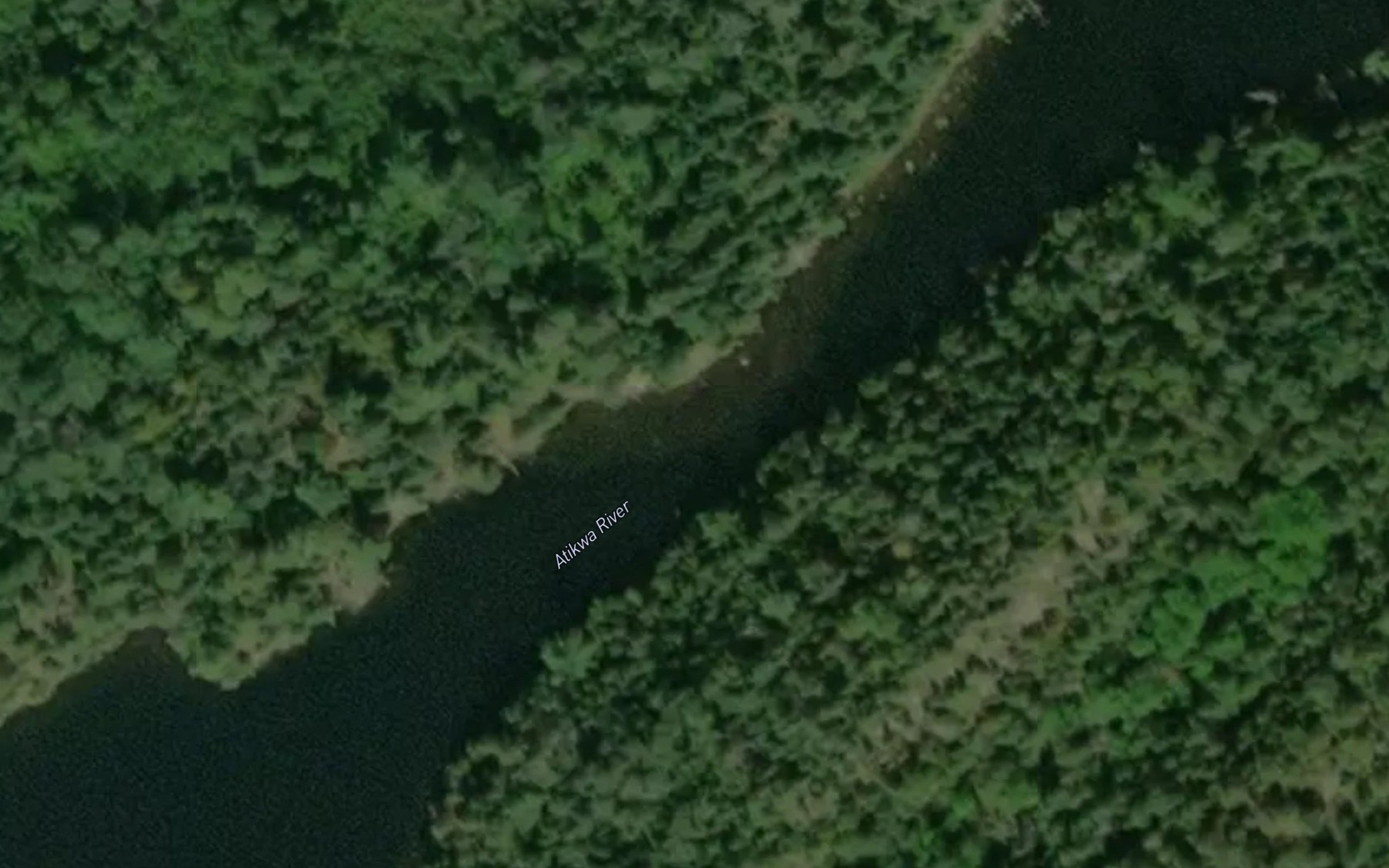 Satellite map of the Atikwa River