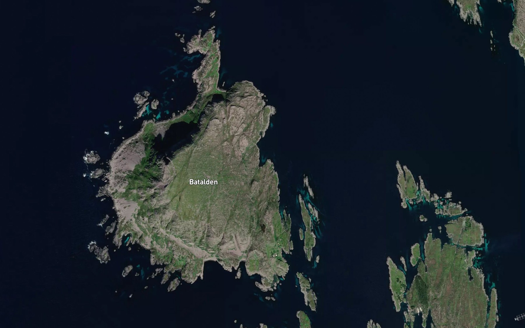 Satellite map of the Kleivavika
