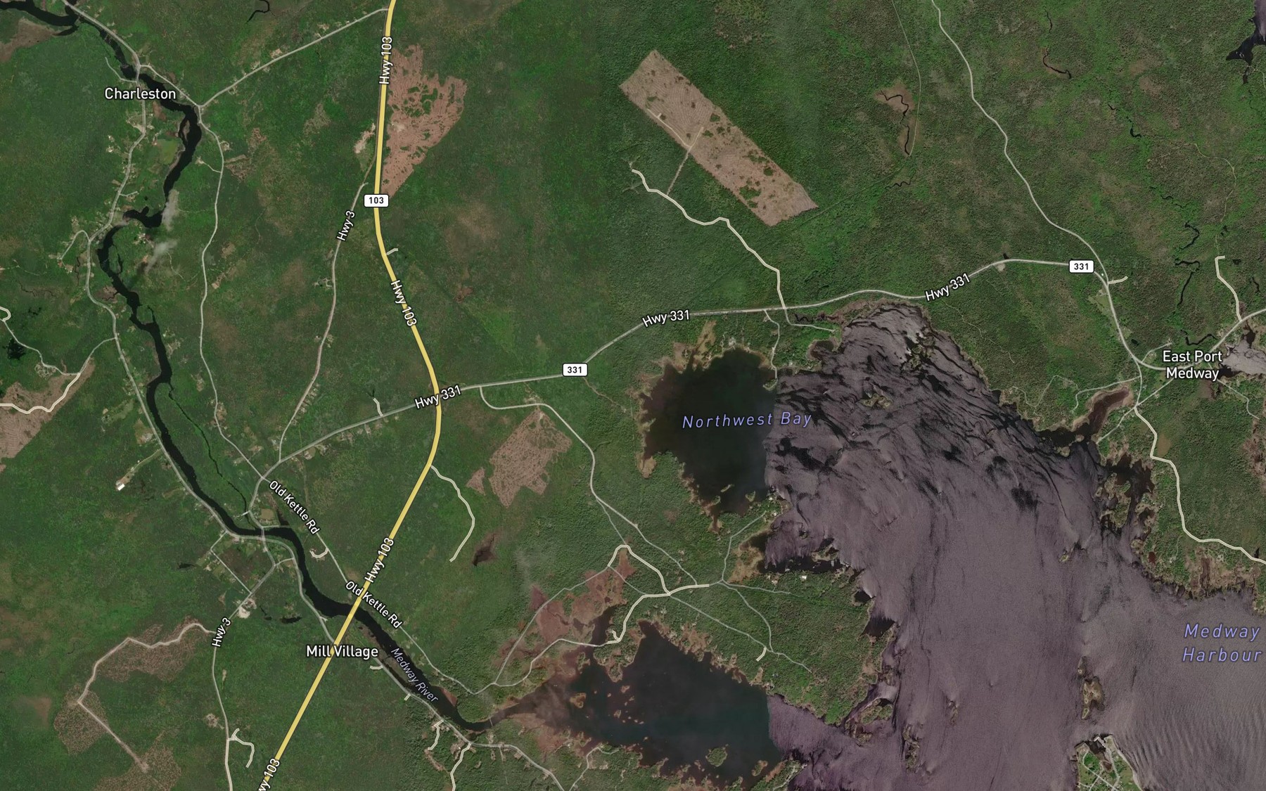 Satellite map of the Smith Brook