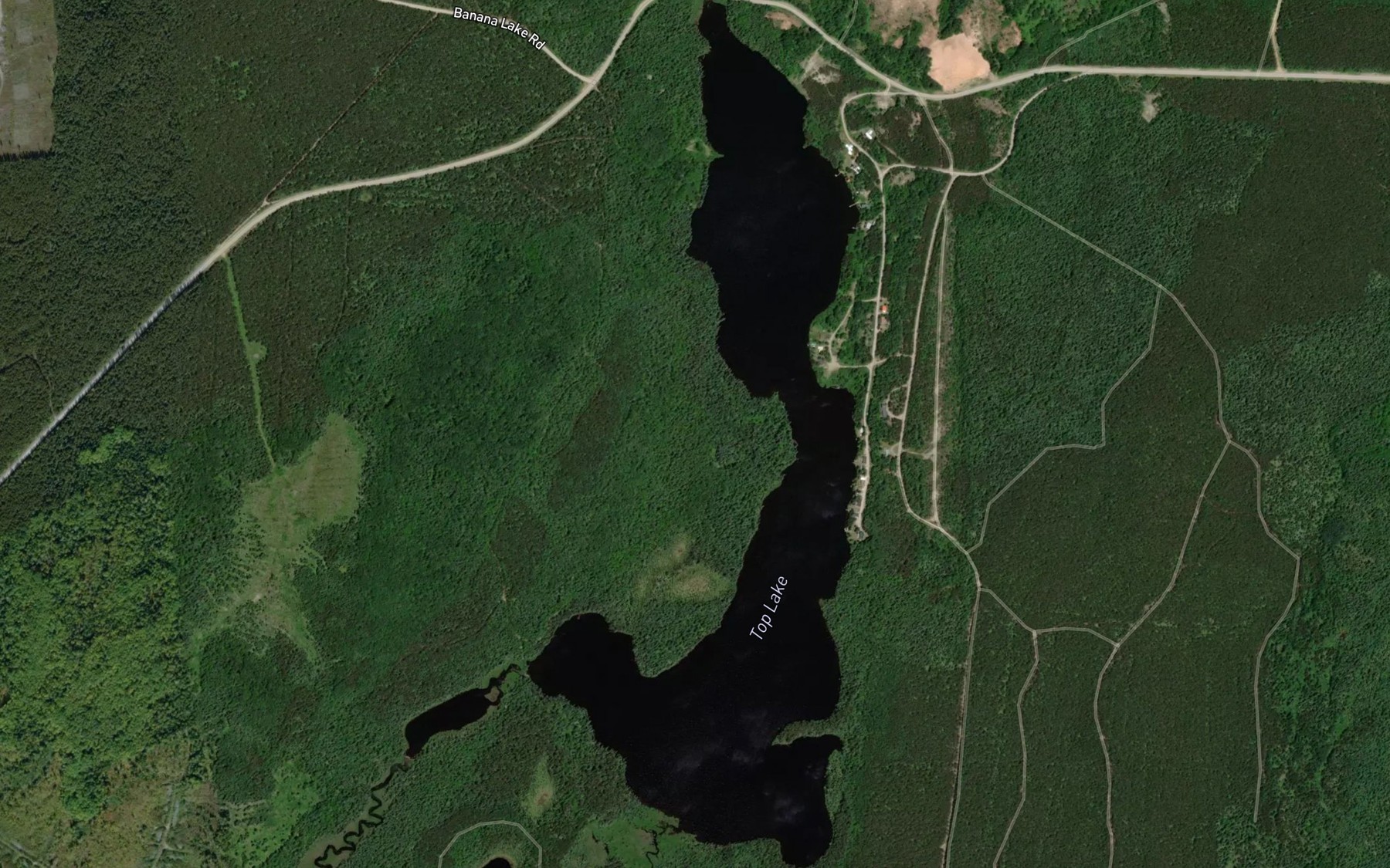 Satellite map of the Top Lake
