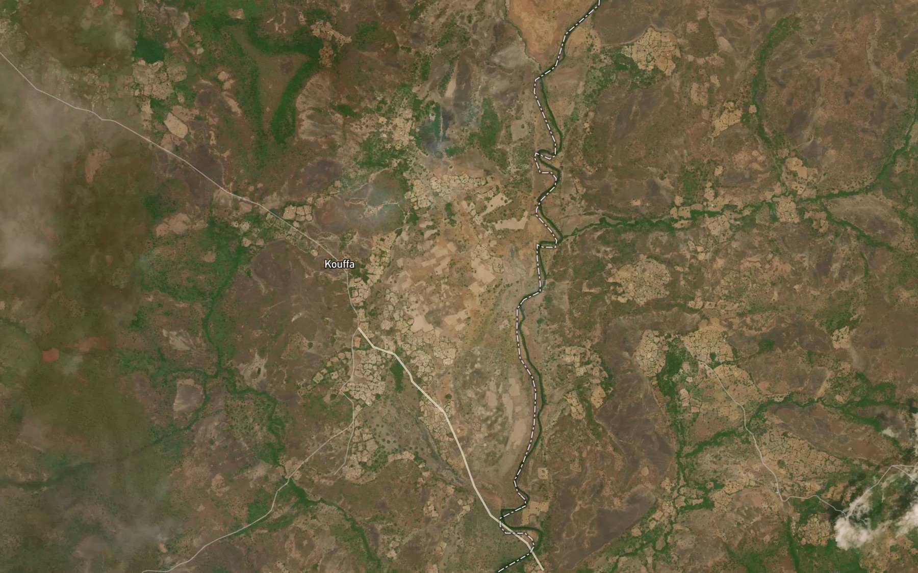 Satellite map of the Kobera