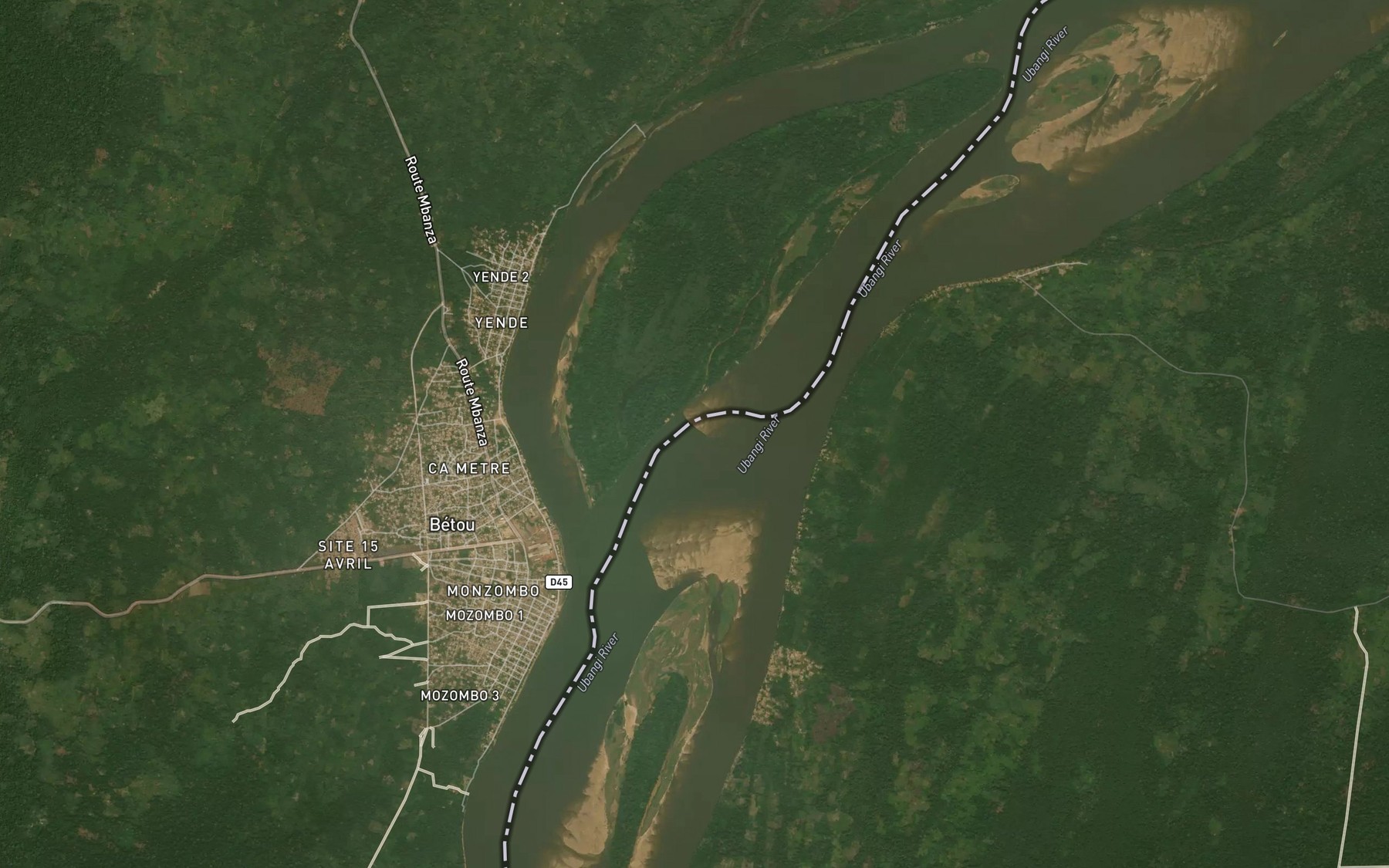 Satellite map of the Touloubou
