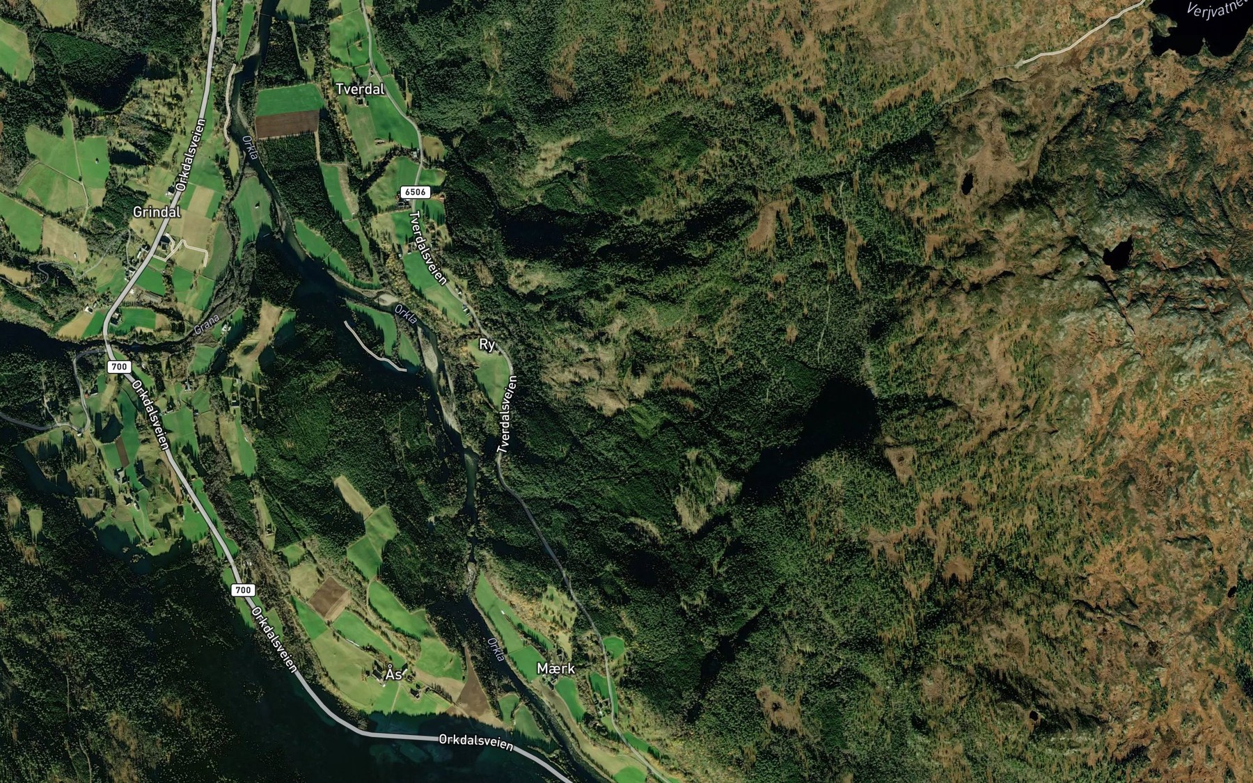 Satellite map of the Lokkjbekken