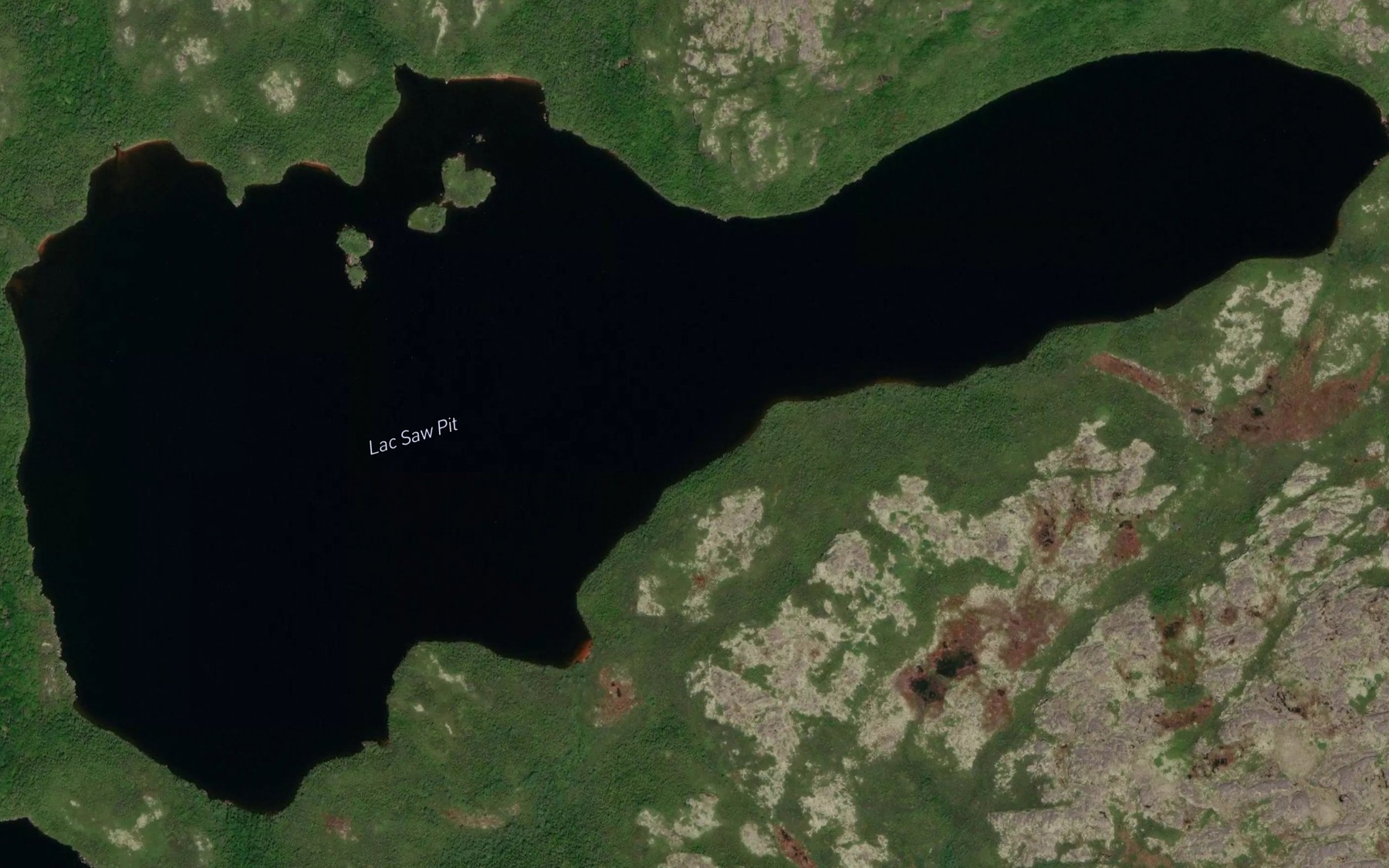 Satellite map of the Lac Saw Pit