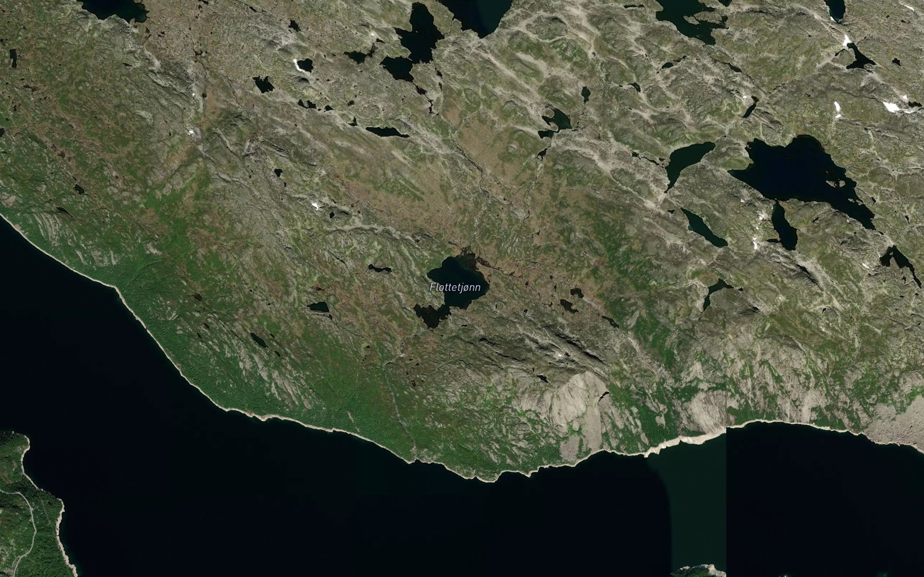 Satellite map of the Flottetjorn