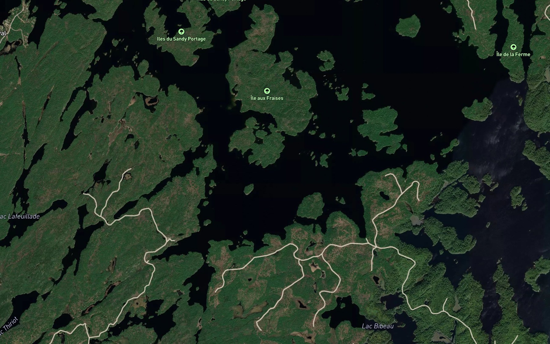 Satellite map of the Baie Jawbone