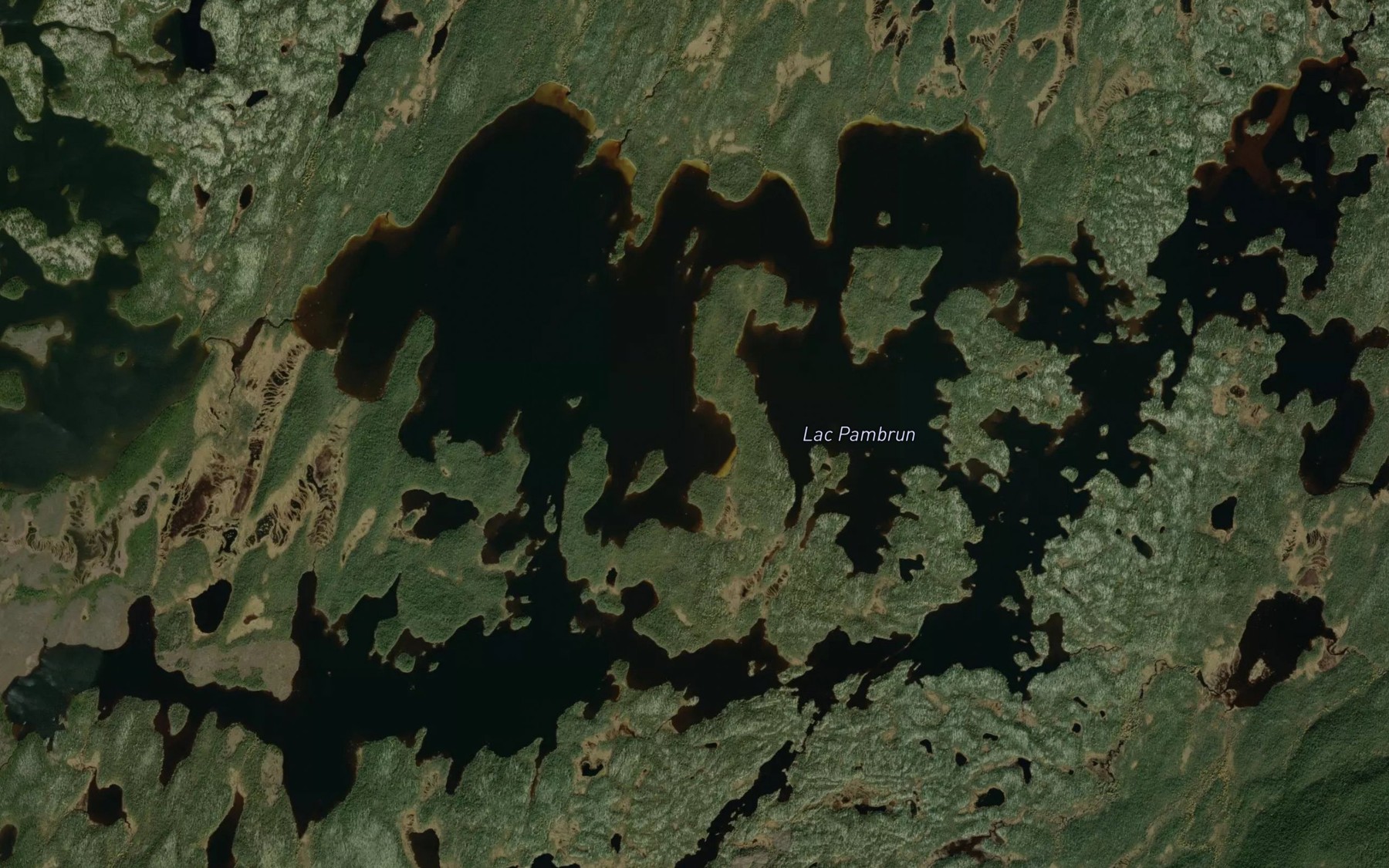 Satellite map of the Lac Pambrun